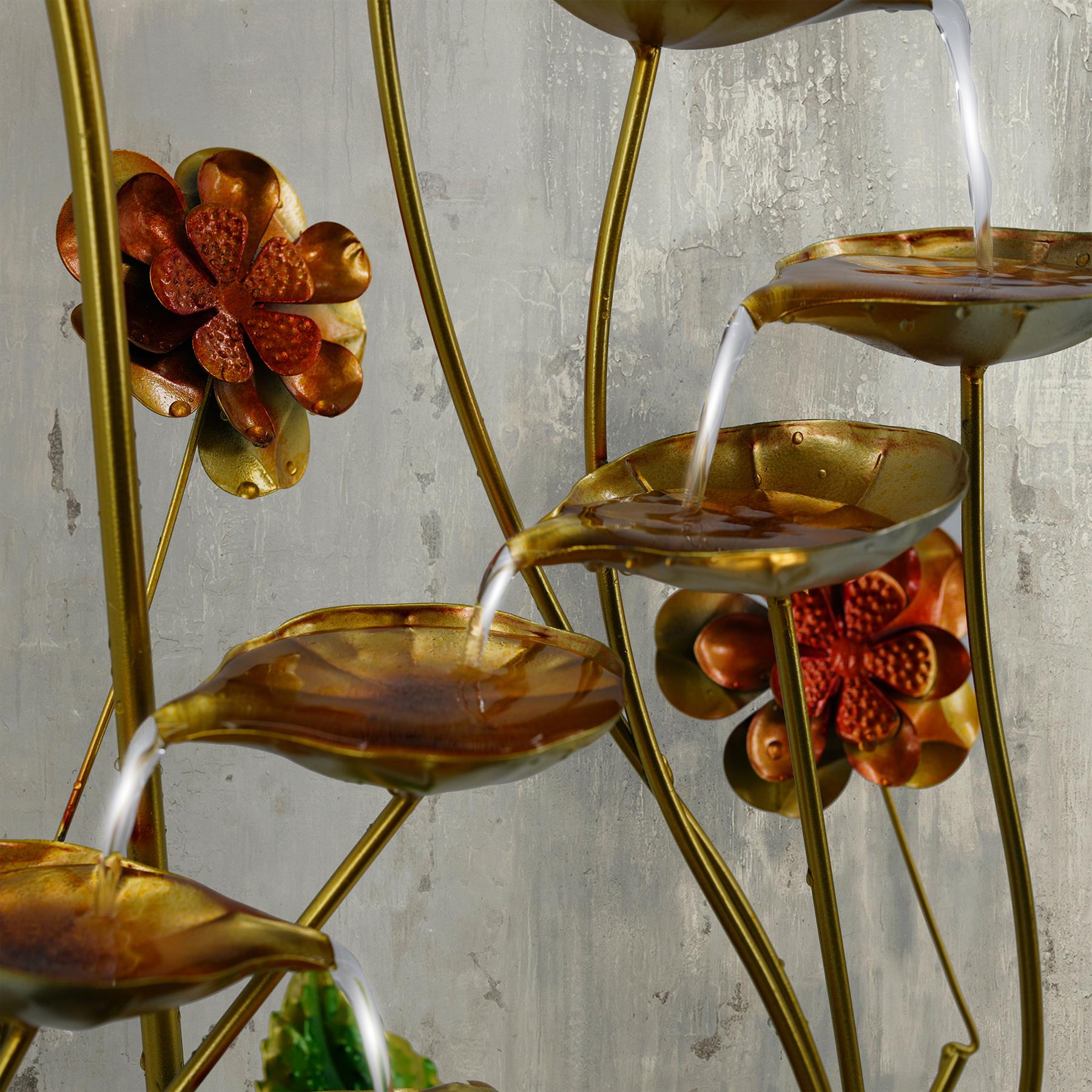 Metal Spiral Water Feature Outdoor With LED by GEEZY - The Magic Toy Shop