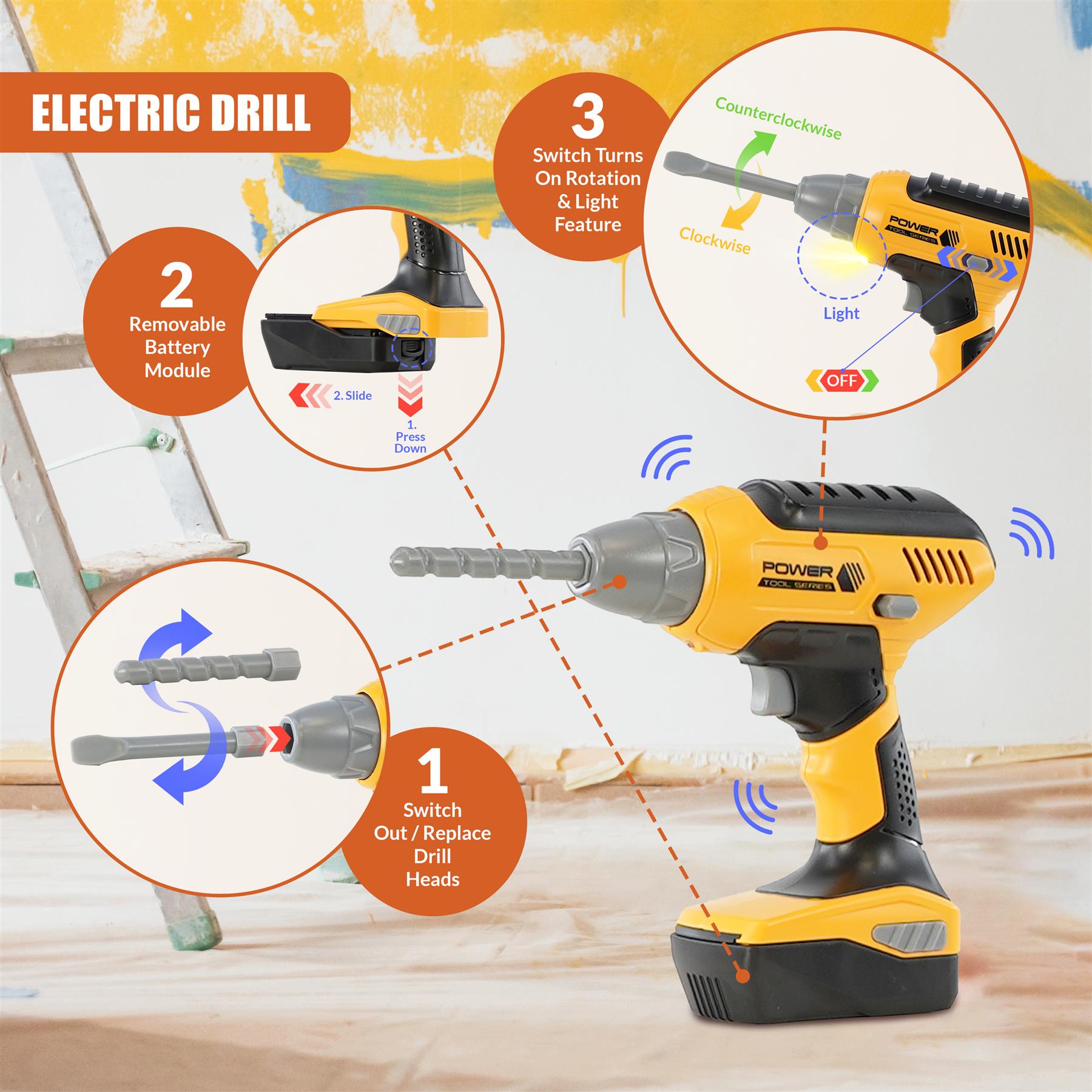20 Piece Kids Tool Set with Carrying Case by The Magic Toy Shop - The Magic Toy Shop