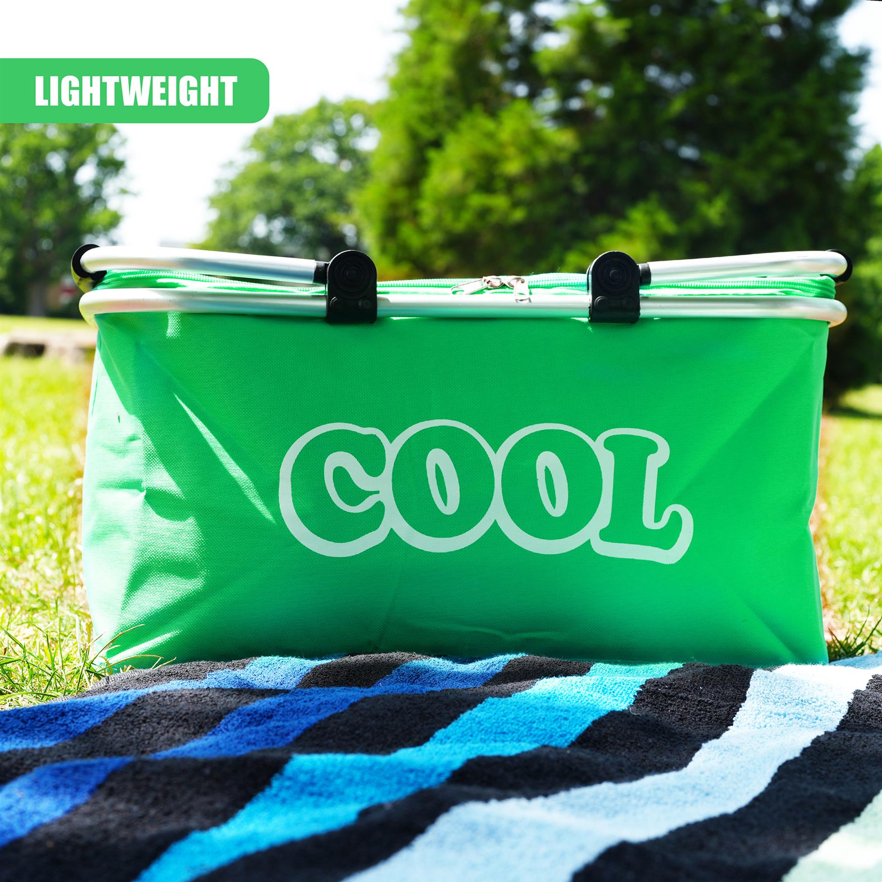 Green Cooler Basket Bag by Geezy - The Magic Toy Shop