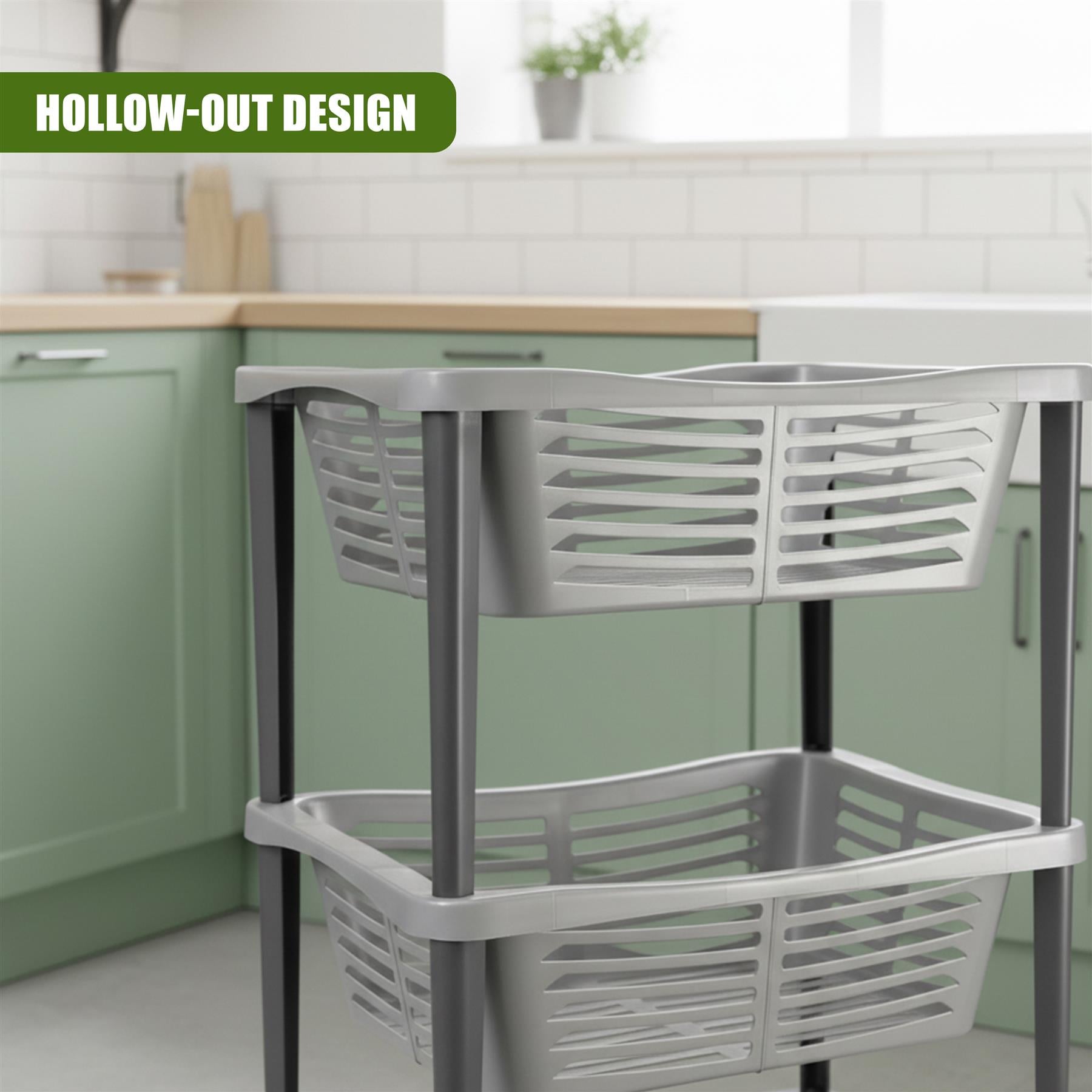 3 Tier Wheel Mounted Trolley