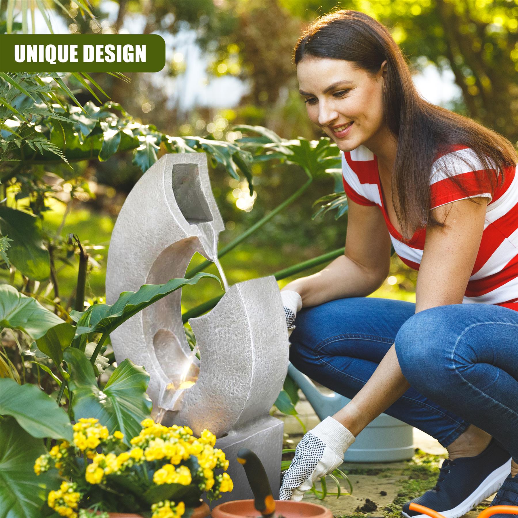 Horn Water Feature Outdoor With LED by GEEZY - The Magic Toy Shop