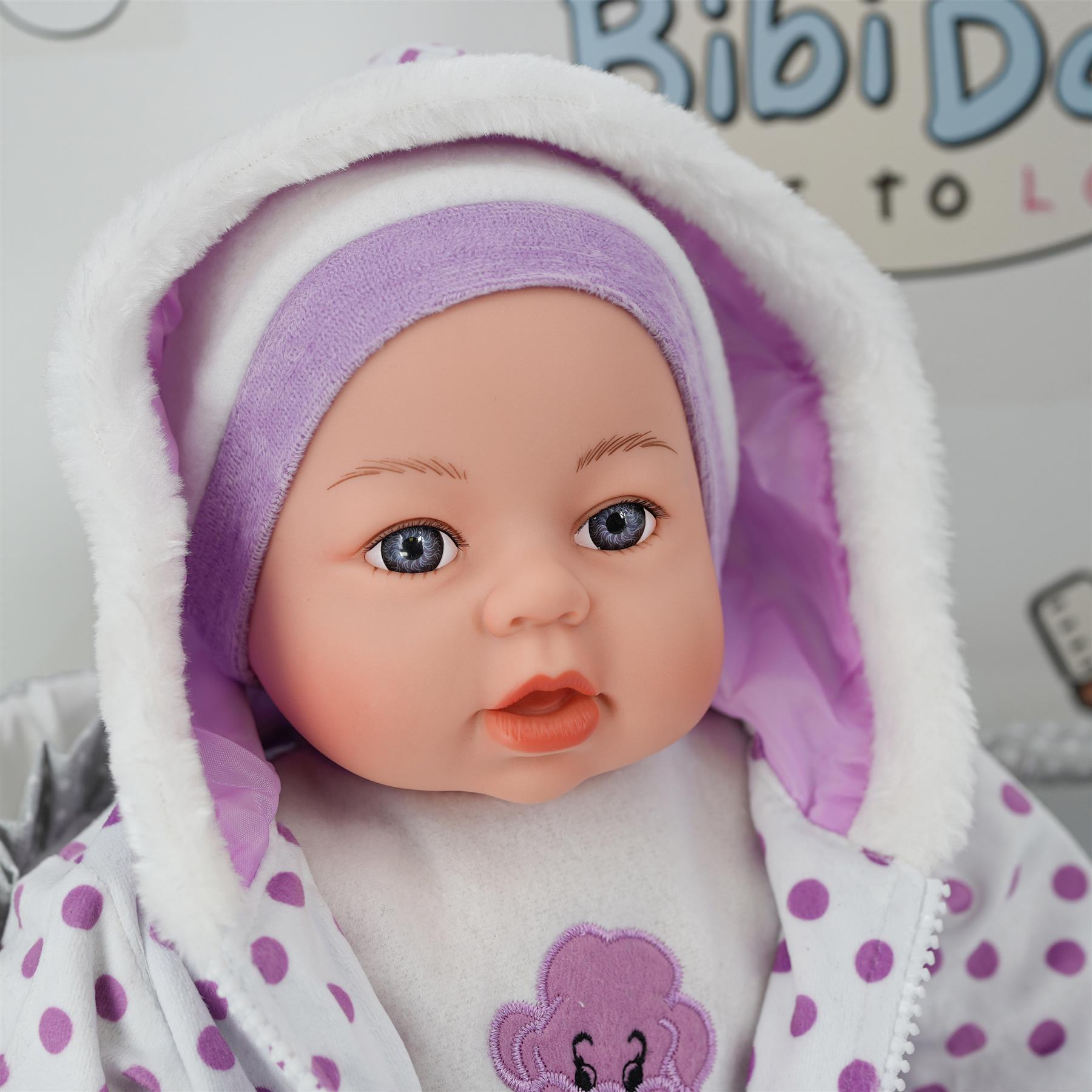 18" Baby Doll Pink and Purple Clothes Set by BiBi Doll - The Magic Toy Shop