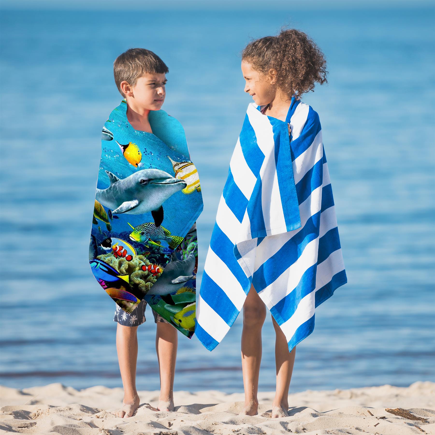 Dolphins Design Large Towel by GEEZY - The Magic Toy Shop