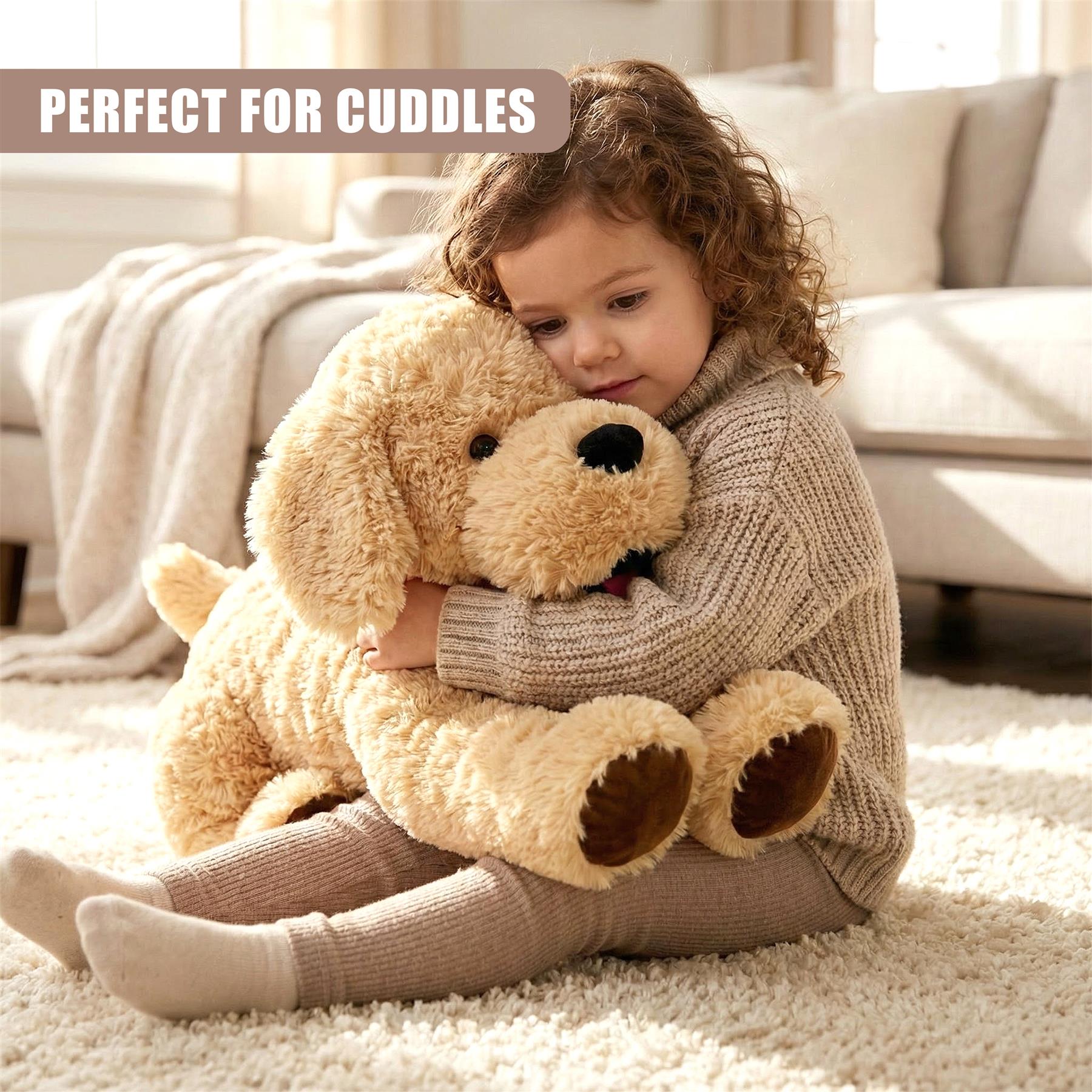 Giant Plush Lying Dog Soft Toy - 70 cm