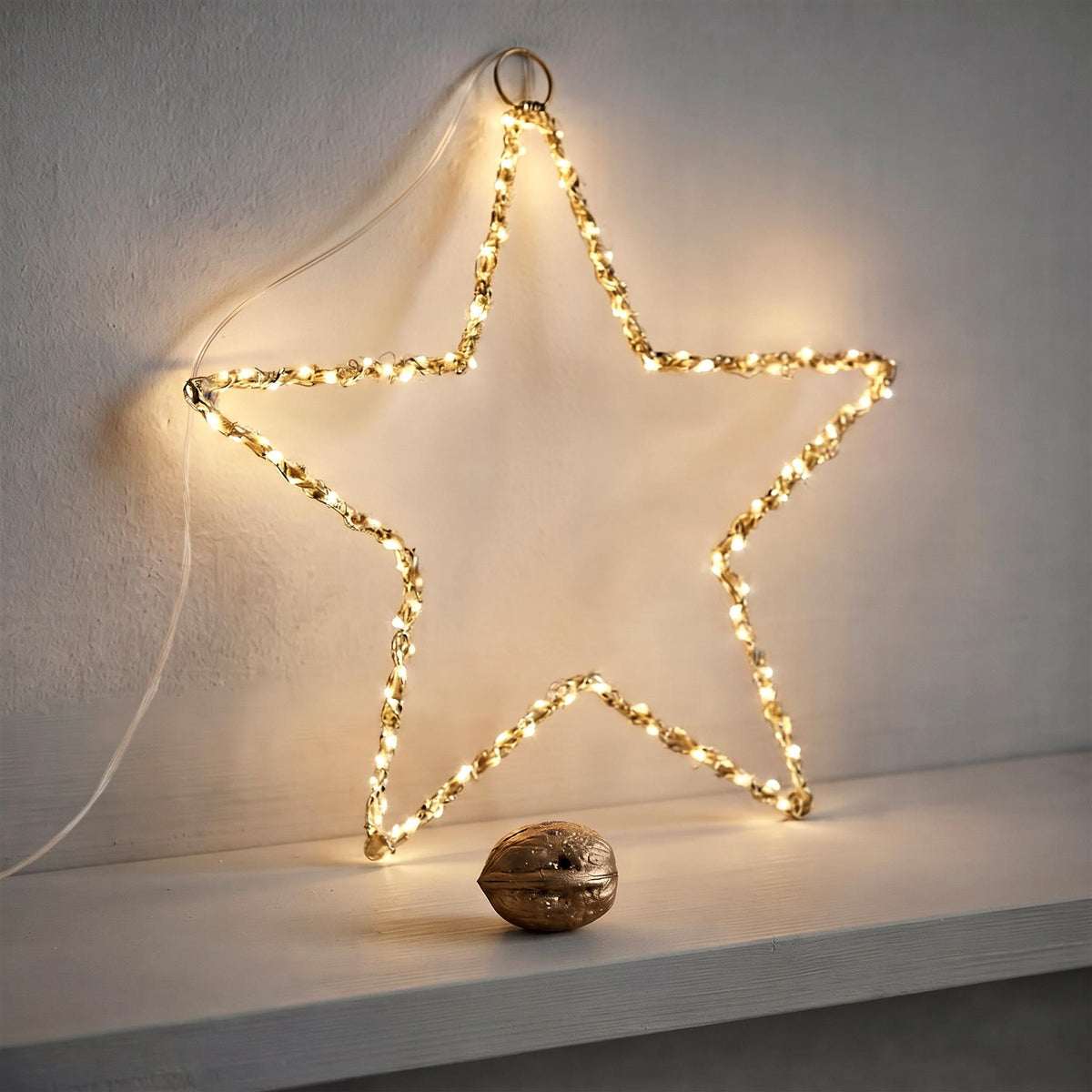 Star LED Fairy Light Gold Wire 30cm