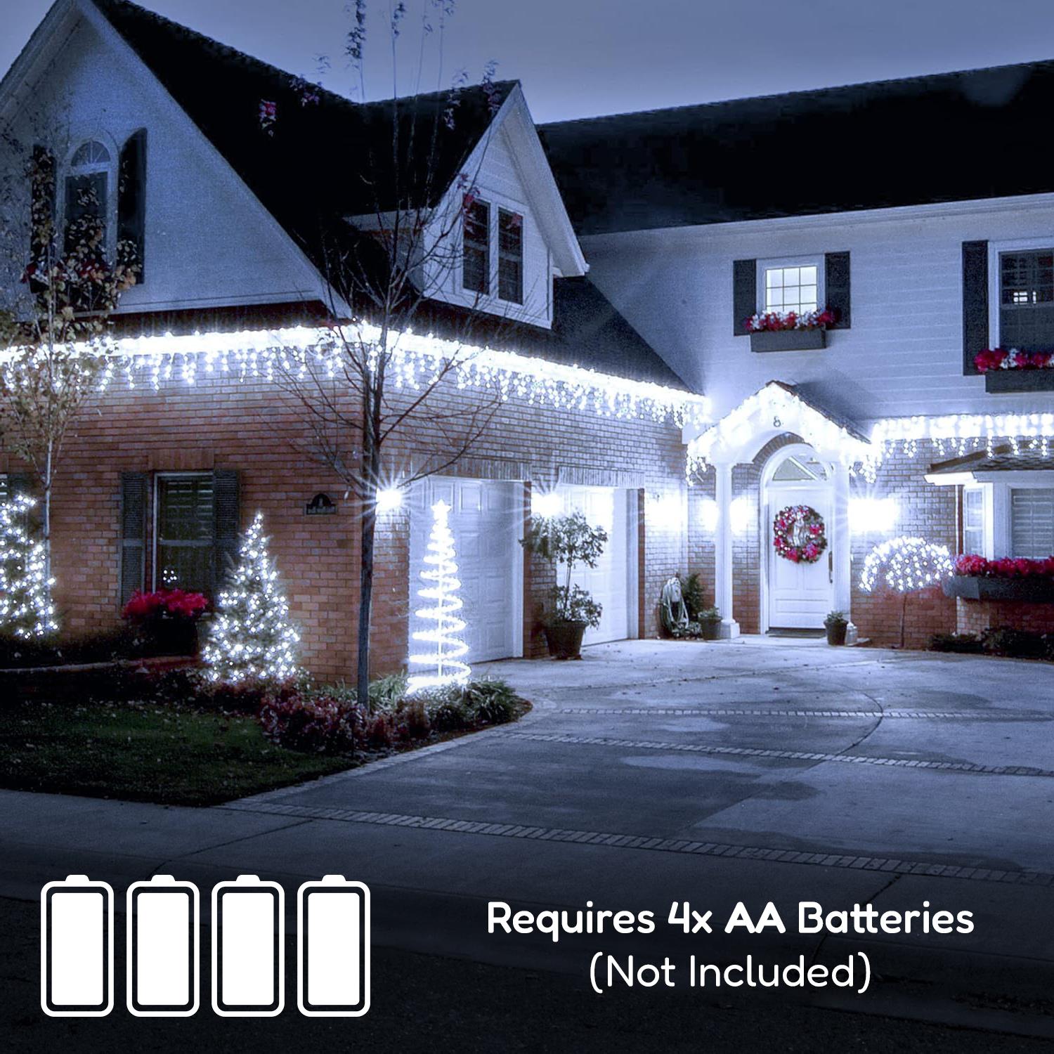200 Christmas White Led Icicle Lights by The Magic Toy Shop - The Magic Toy Shop