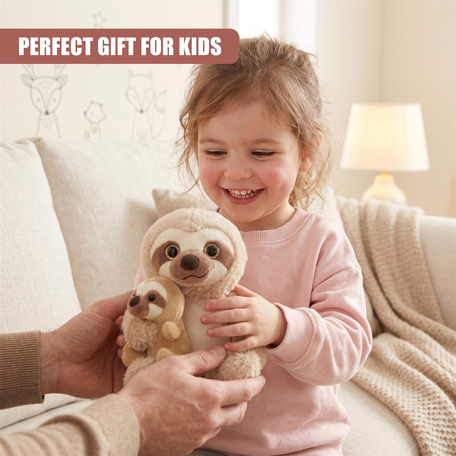 9" Mum & Baby Sloth Soft Toy