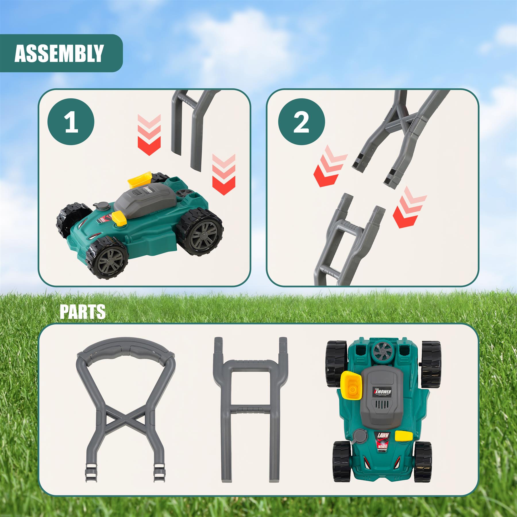 Toy Lawn Mower with Lights & Sounds by The Magic Toy Shop - The Magic Toy Shop