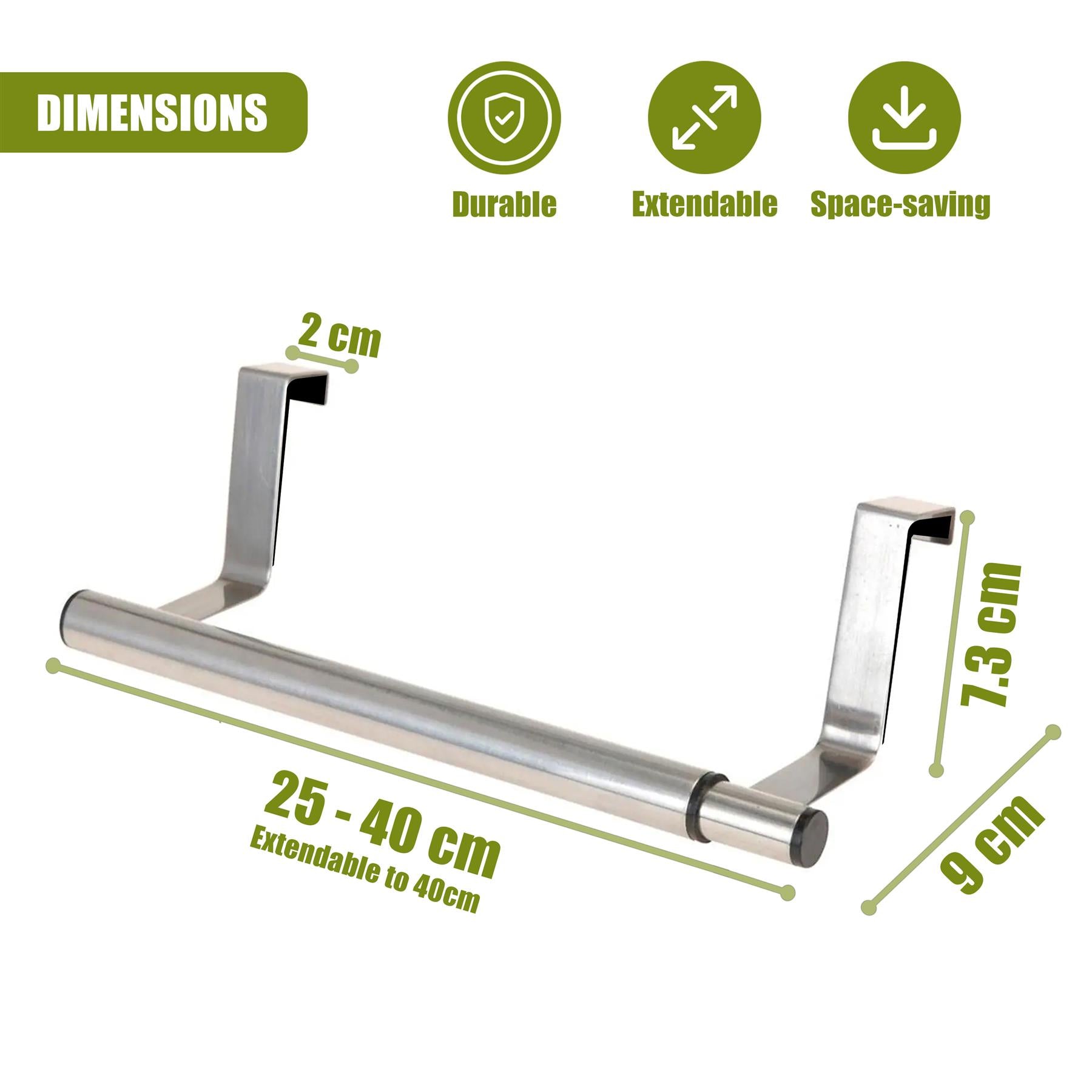 Extendable Over Door Tea Towel Rail by GEEZY - The Magic Toy Shop