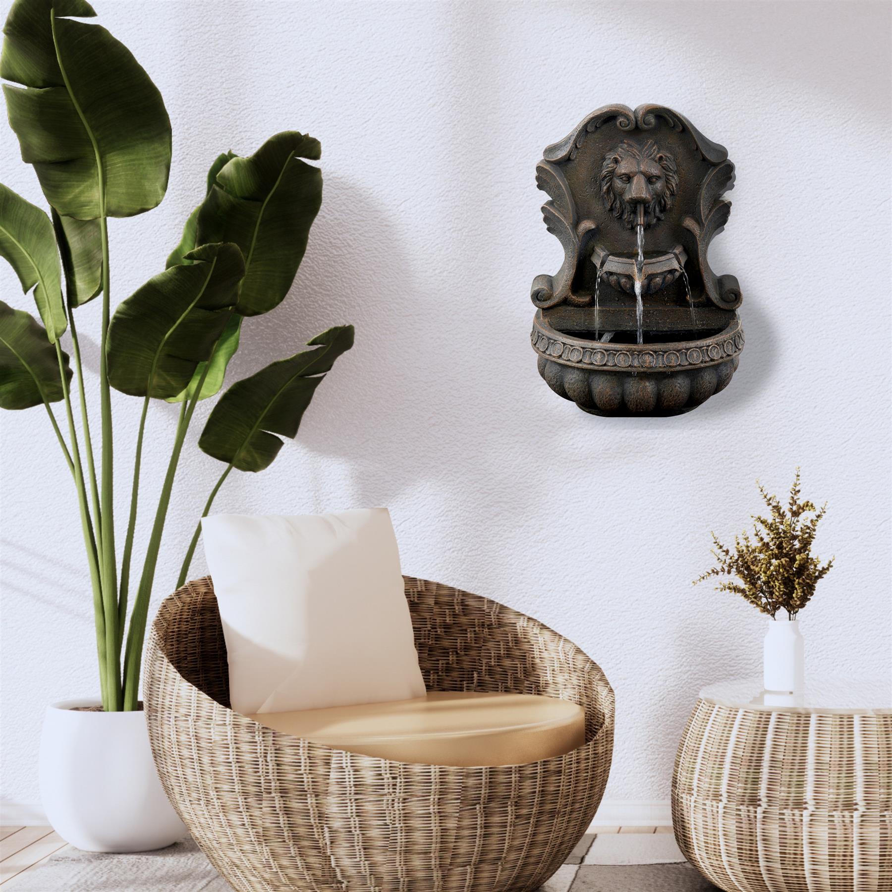 Lion Water Feature Outdoor With LED by GEEZY - The Magic Toy Shop