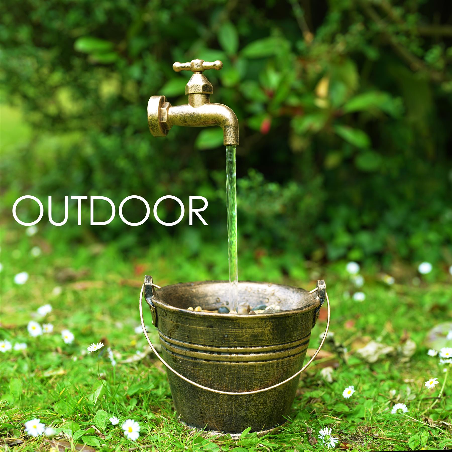 Tap Bucket Solar Water Feature Outdoor With LED by GEEZY - The Magic Toy Shop