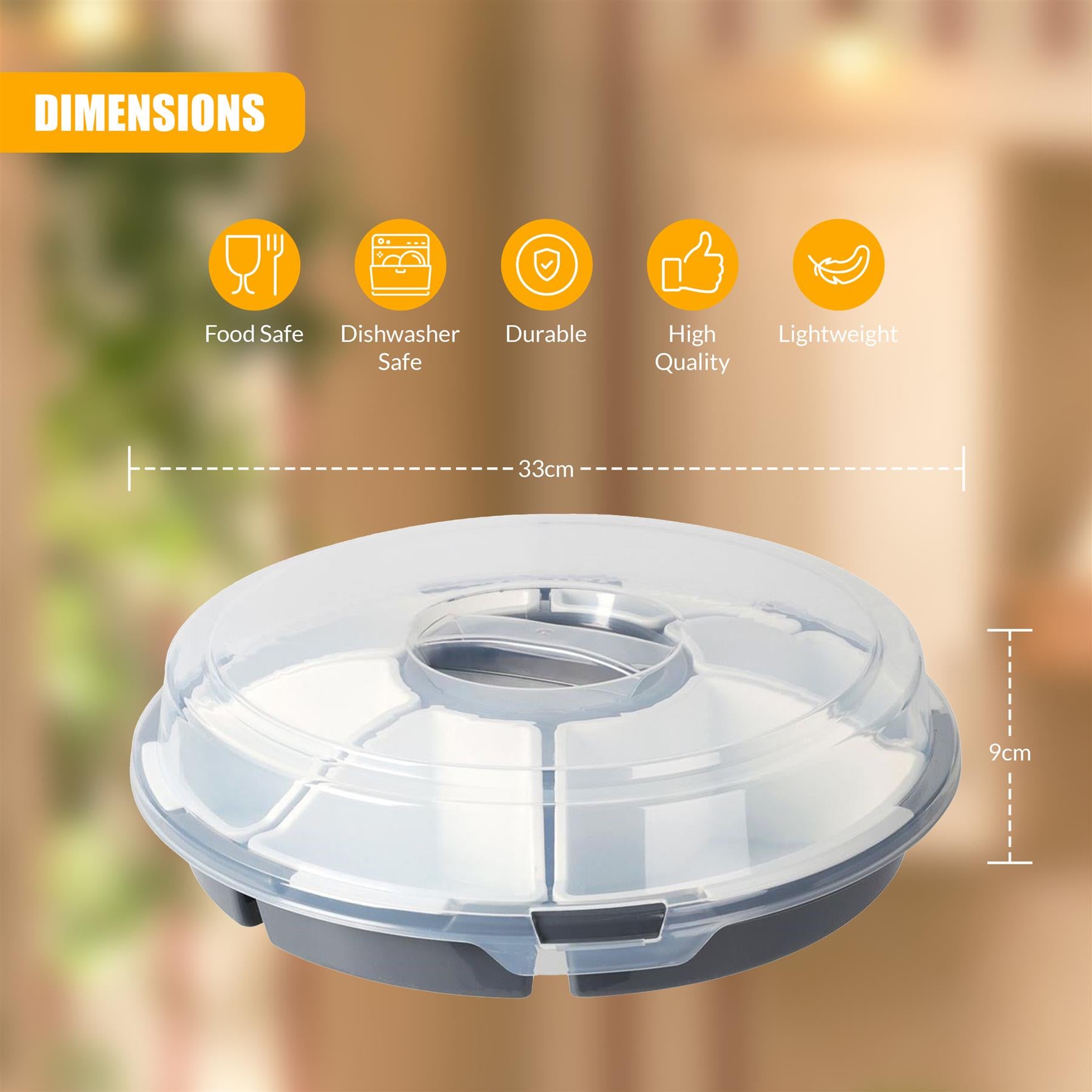 Round Snack Tray with Lid by GEEZY - The Magic Toy Shop