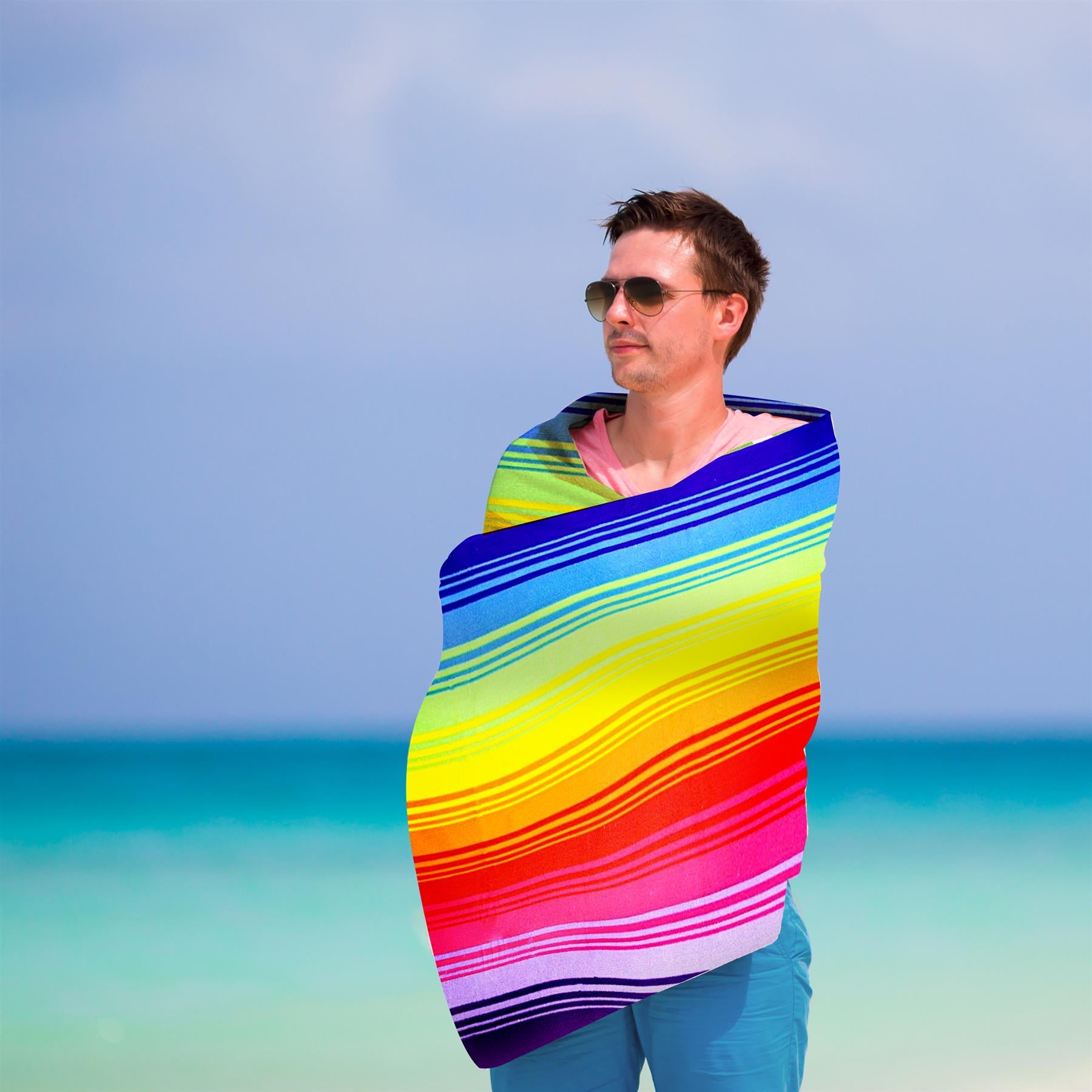 Rainbow Design Large Towel by GEEZY - The Magic Toy Shop