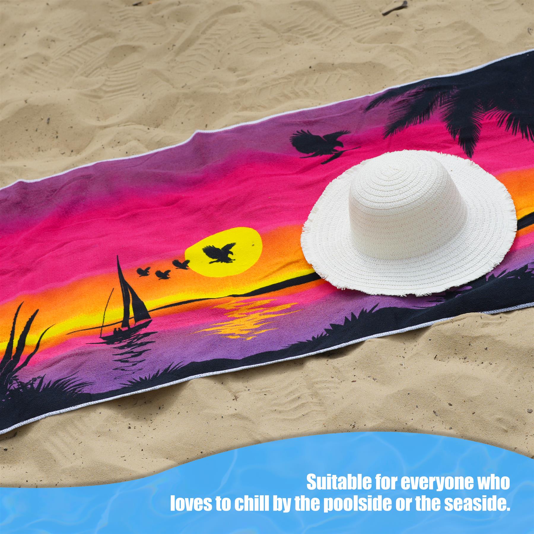 Sunrise Design Large Towel by Geezy - The Magic Toy Shop