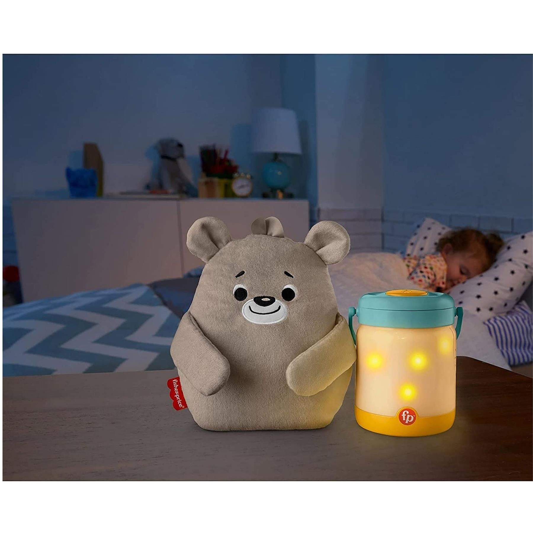 Twinkle Teddy Firefly Soother With Calming Music by Fisher Price - The Magic Toy Shop