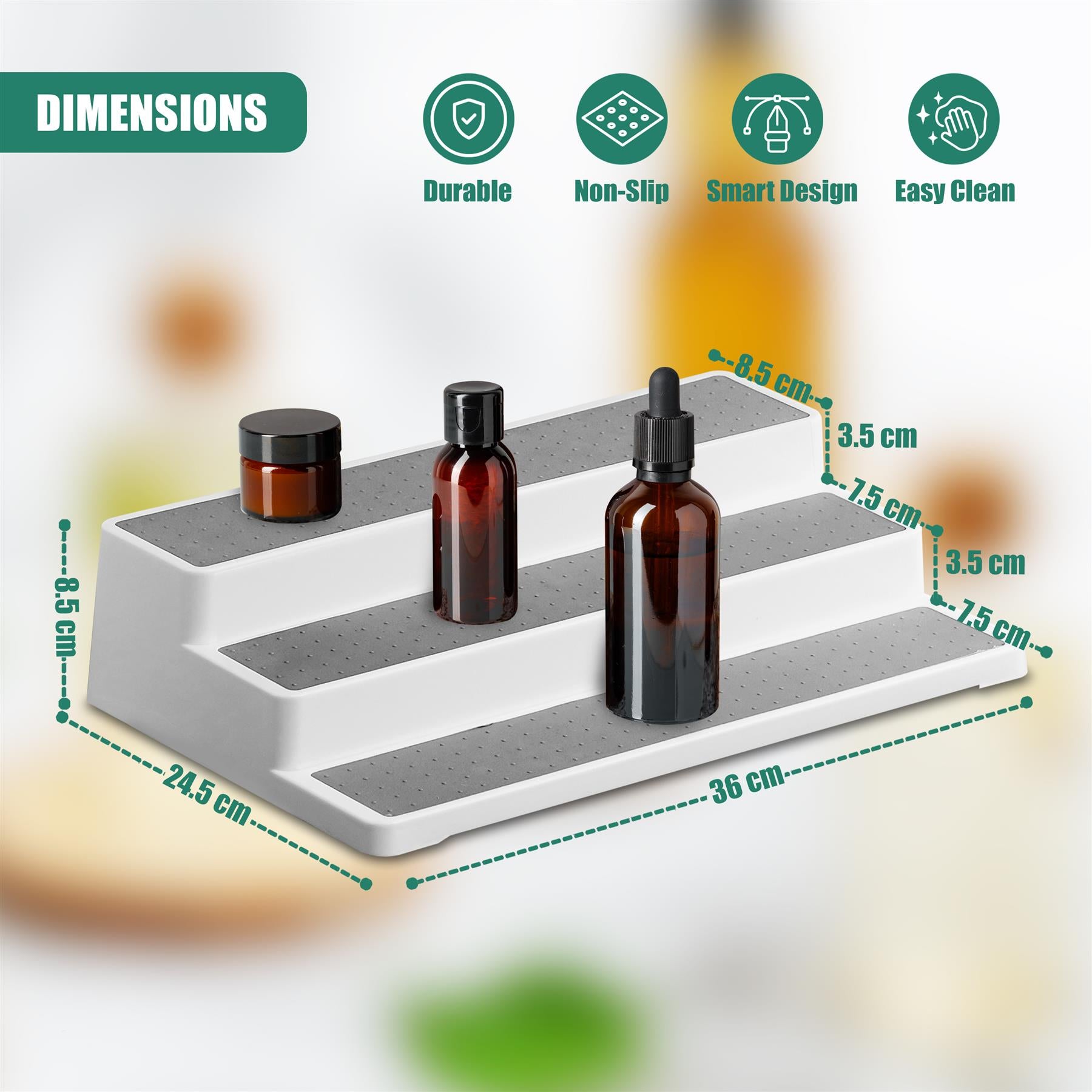 3 Tier Spice Rack 36cm by GEEZY - The Magic Toy Shop