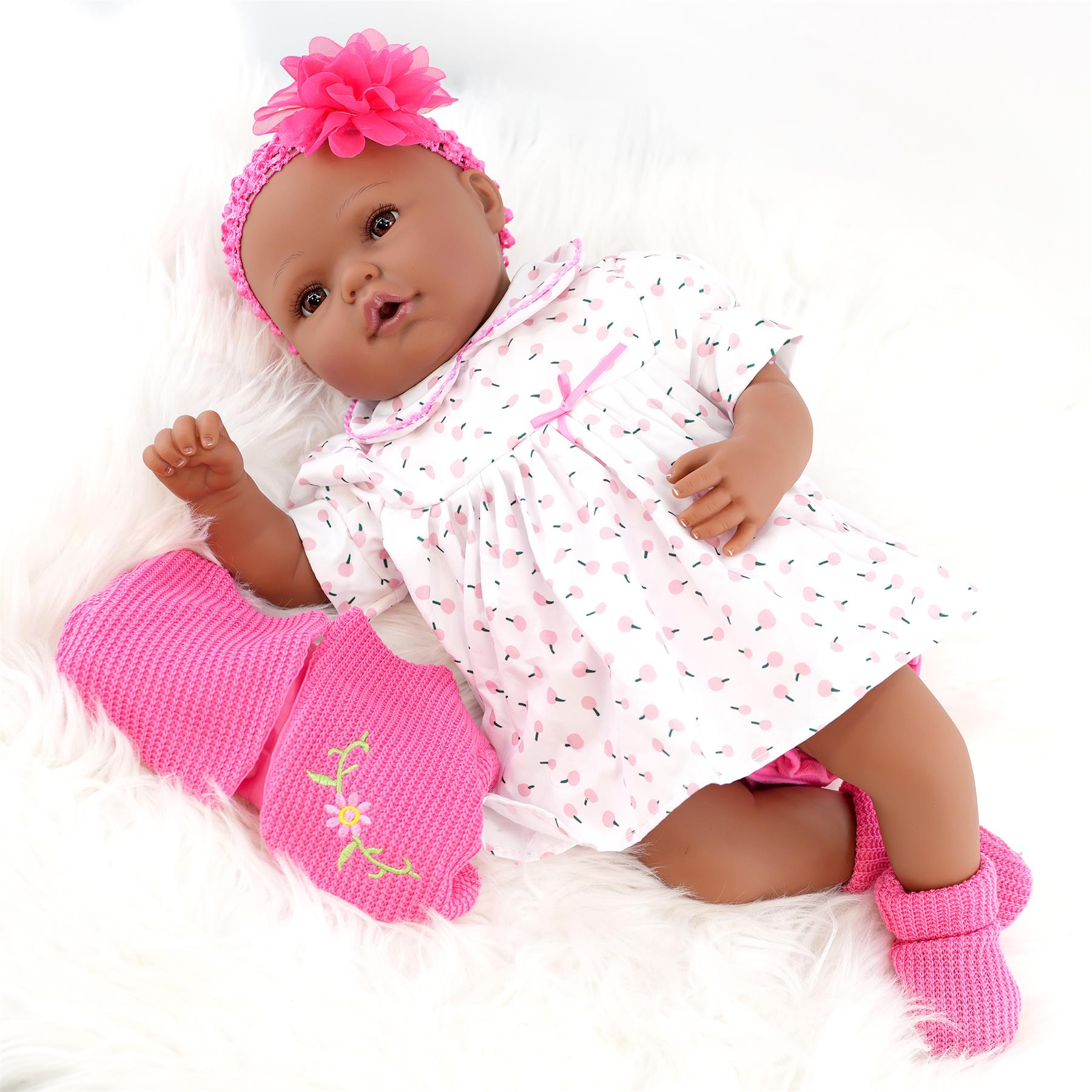 BiBi Black Doll Reborn Ethnic "Blossom" (50 cm / 20") by BiBi Doll - The Magic Toy Shop