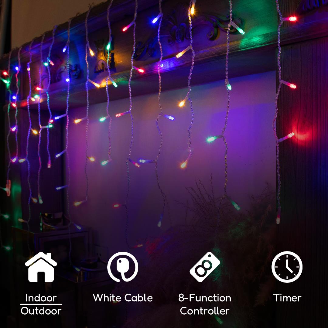 200 Pastel Multicoloured Fairy Lights With Time by The Magic Toy Shop - The Magic Toy Shop