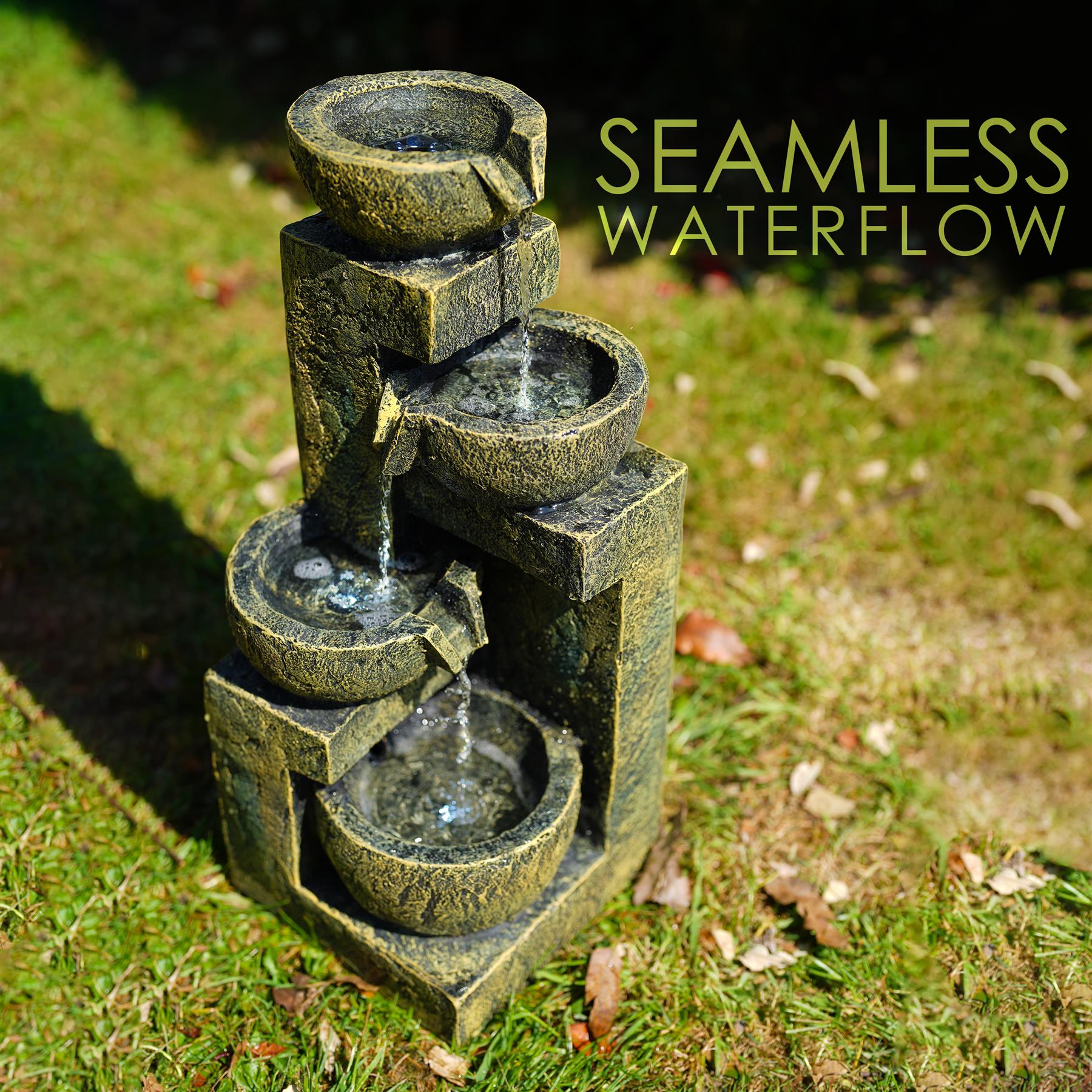 4 Tier Water Feature Outdoor With LED by GEEZY - The Magic Toy Shop