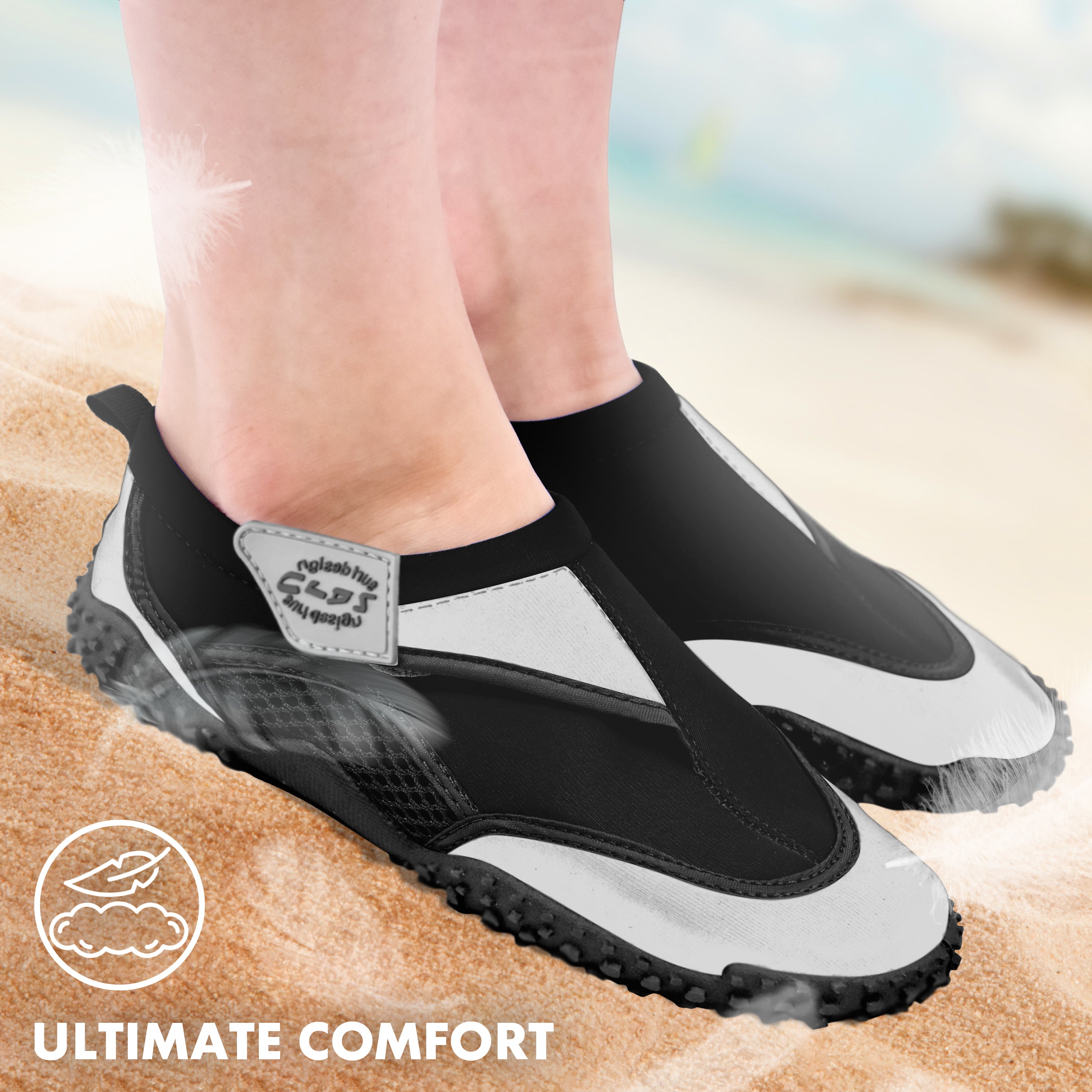 Grey Neoprene Aqua Shoes by GEEZY - The Magic Toy Shop