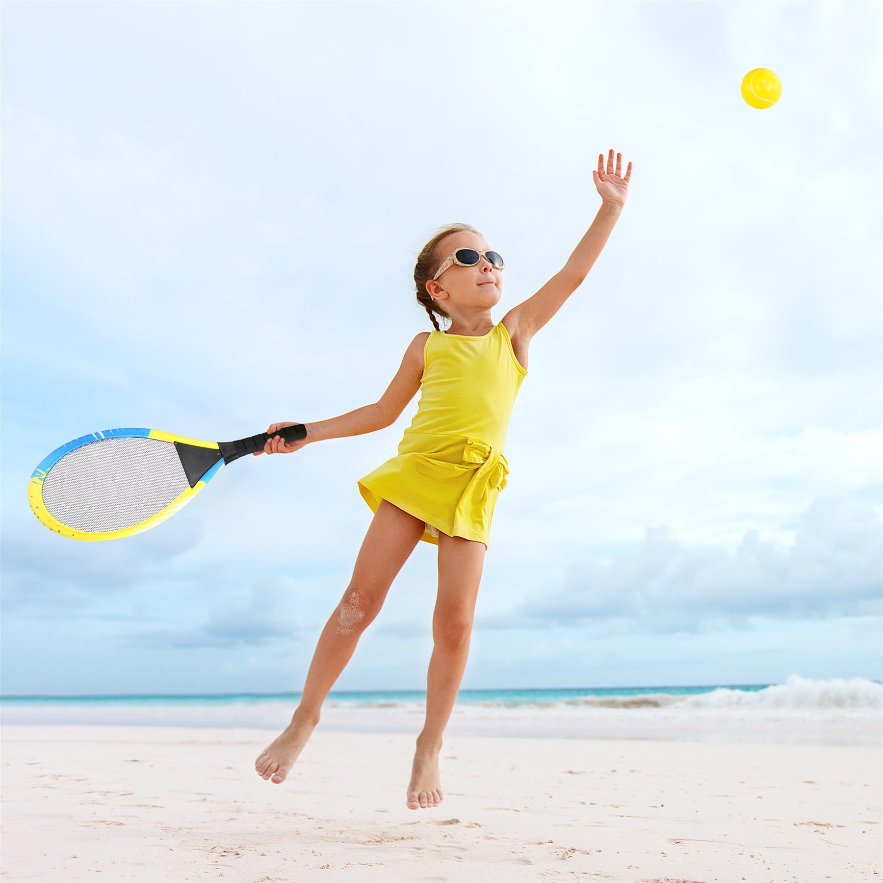 2 Player Tennis Set with Ball and Shuttlecock by The Magic Toy Shop - The Magic Toy Shop