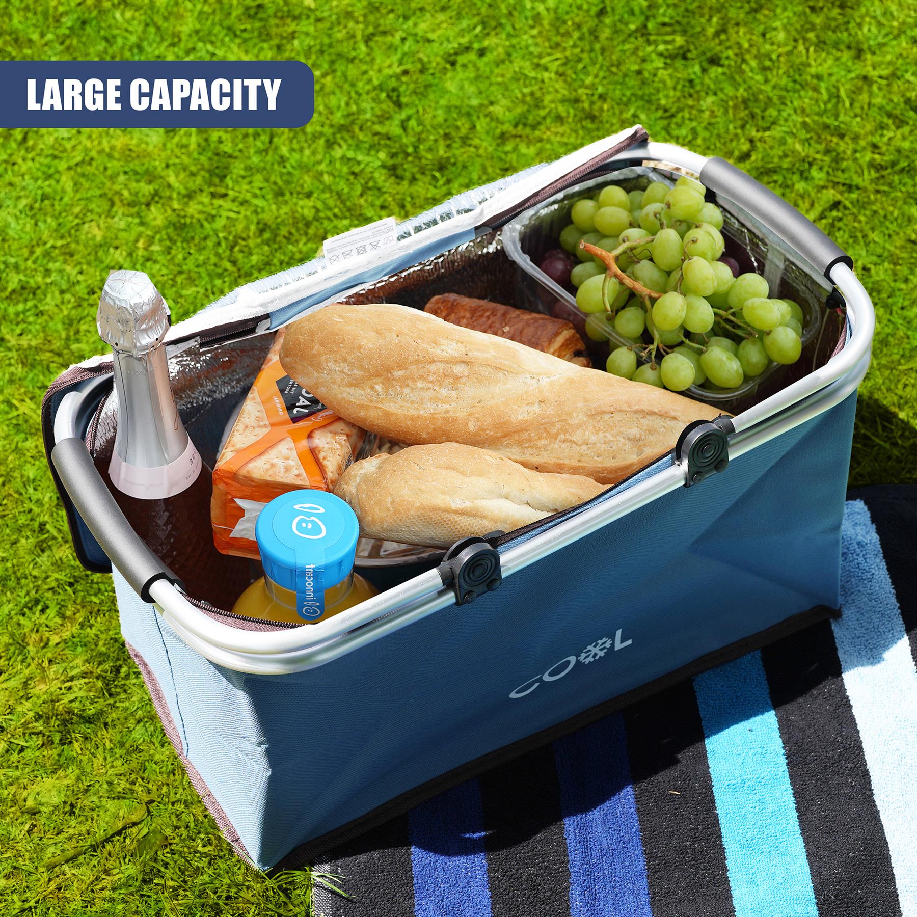 Navy Cooler Basket Bag by Geezy - The Magic Toy Shop