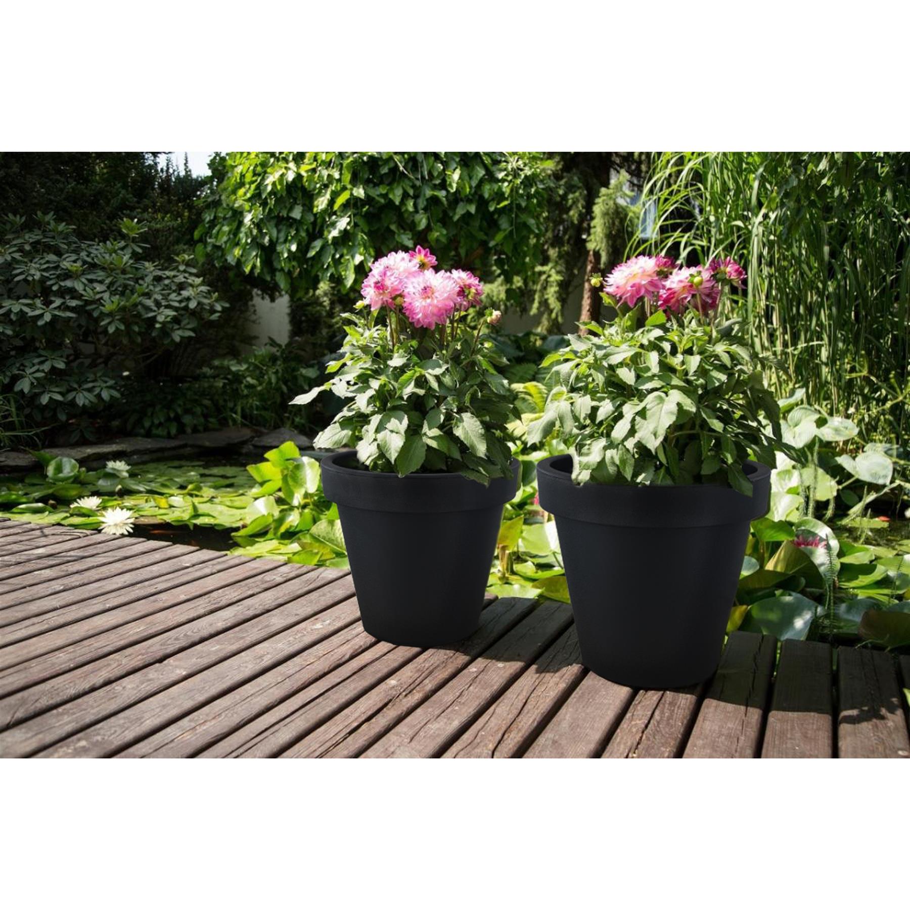 Anthracite Large Flower Pot Planter 35 x 31 cm by Geezy - The Magic Toy Shop