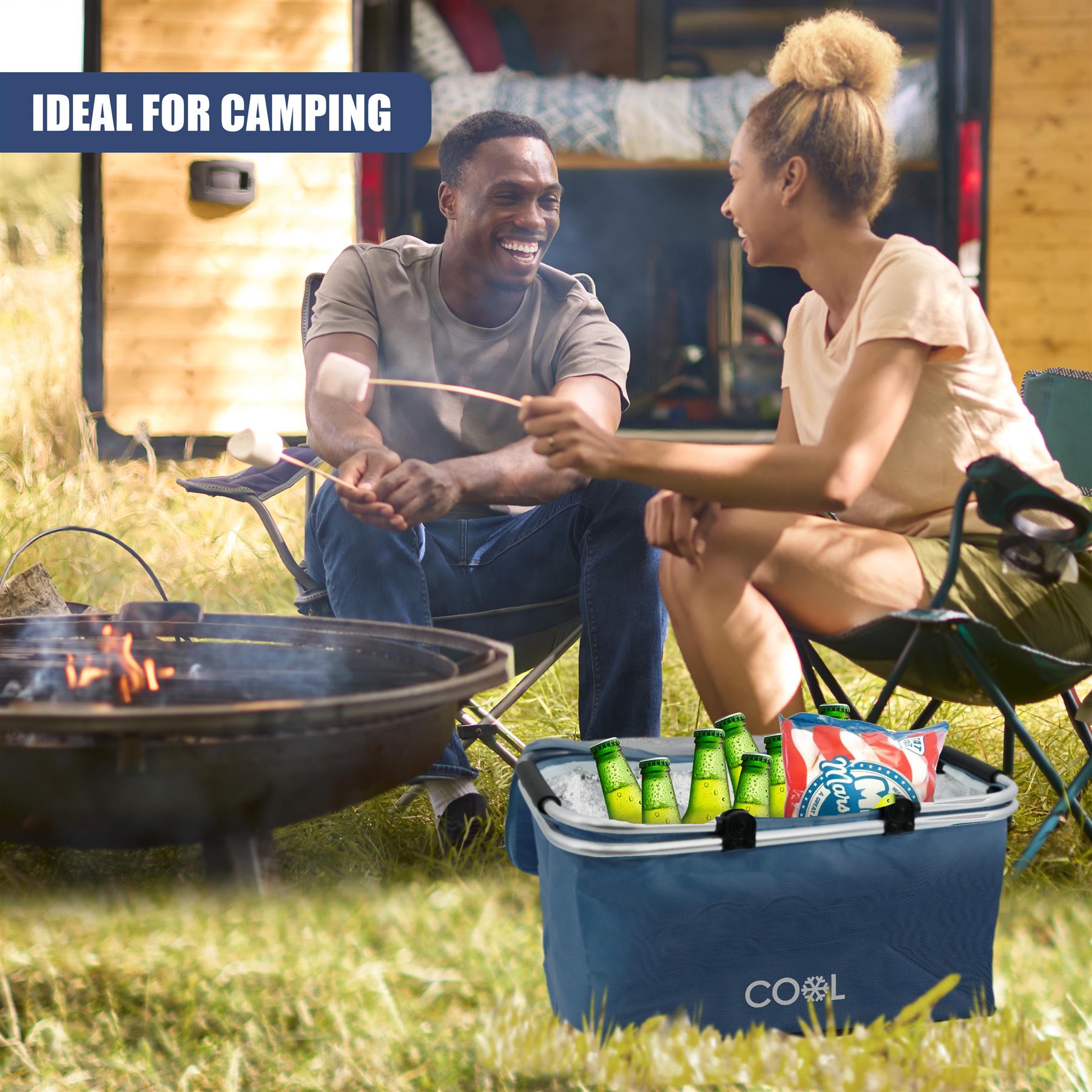 Navy Cooler Basket Bag by Geezy - The Magic Toy Shop