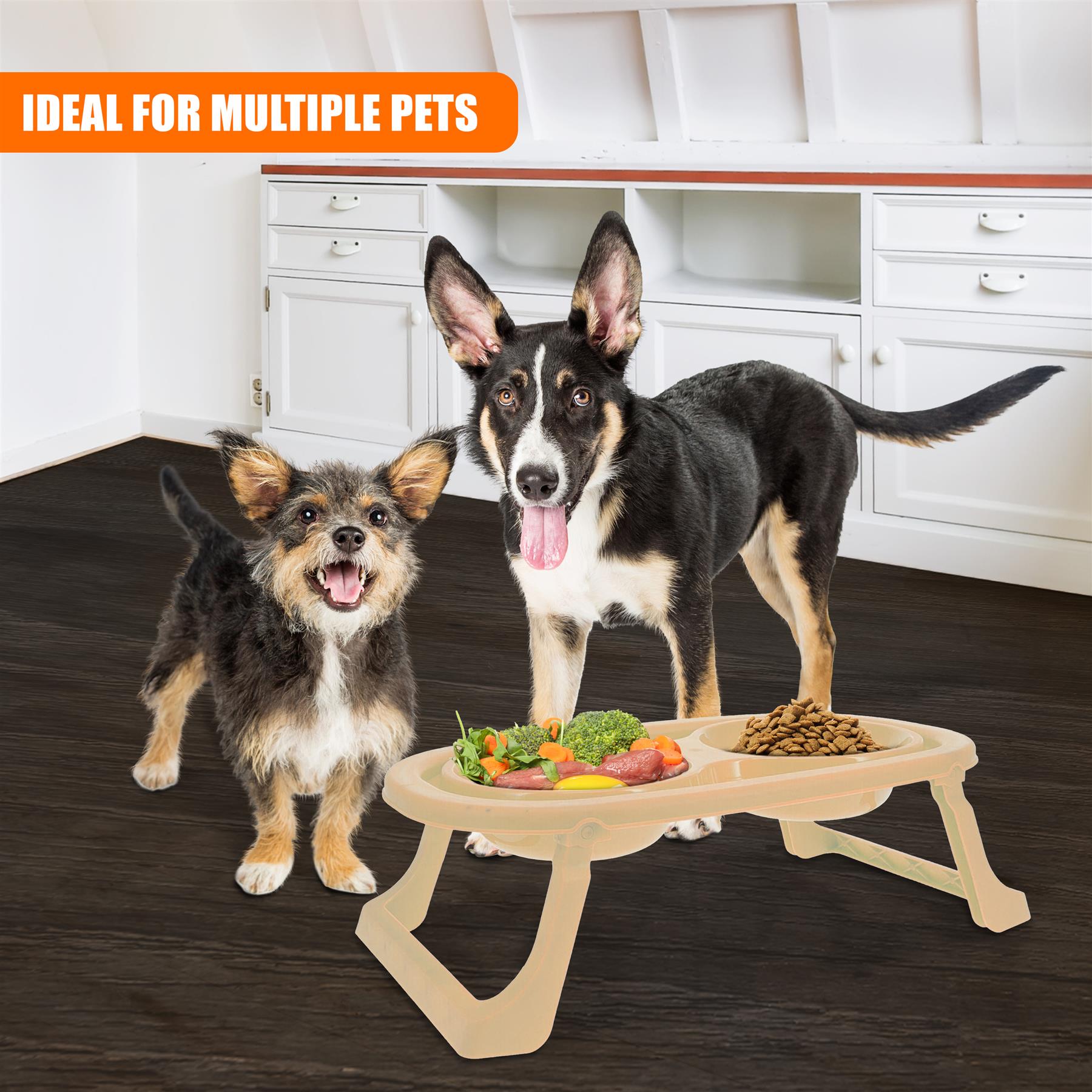 Elevated Double Pet Bowls by GEEZY - The Magic Toy Shop