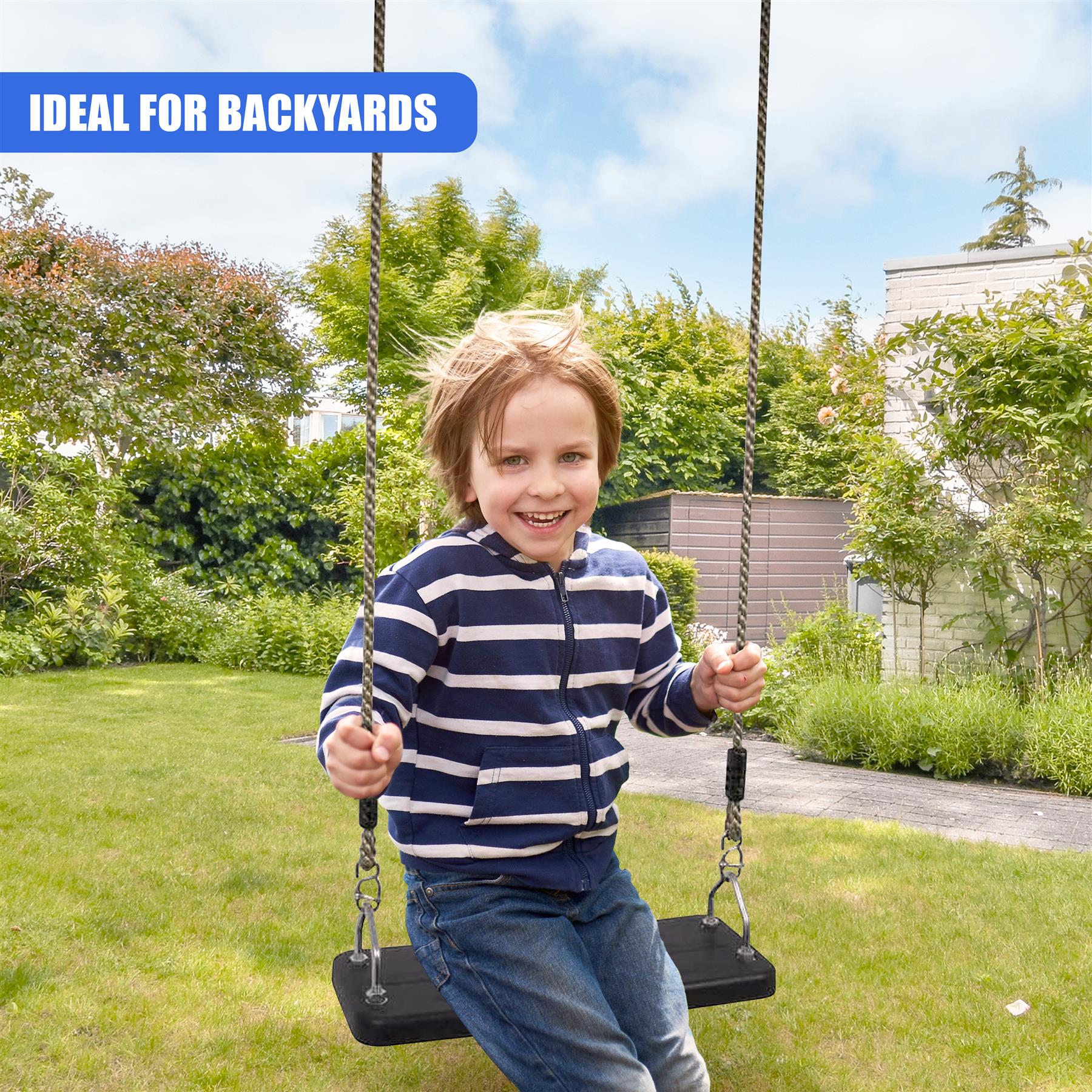 Heavy Duty Swing Seat with Polyhemp Ropes by GEEZY - The Magic Toy Shop