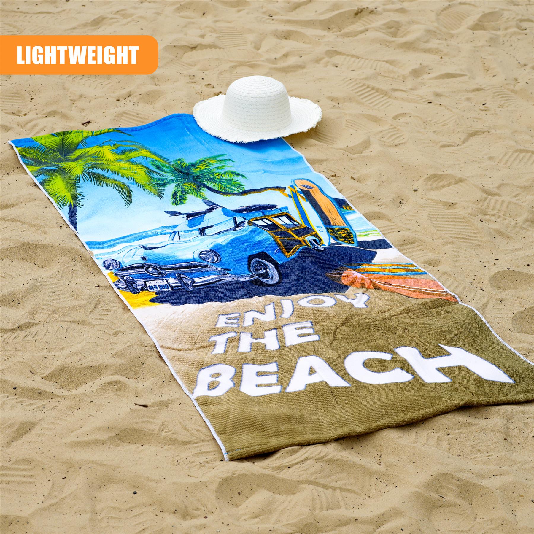 Enjoy The Beach Design Large Towel by Geezy - The Magic Toy Shop