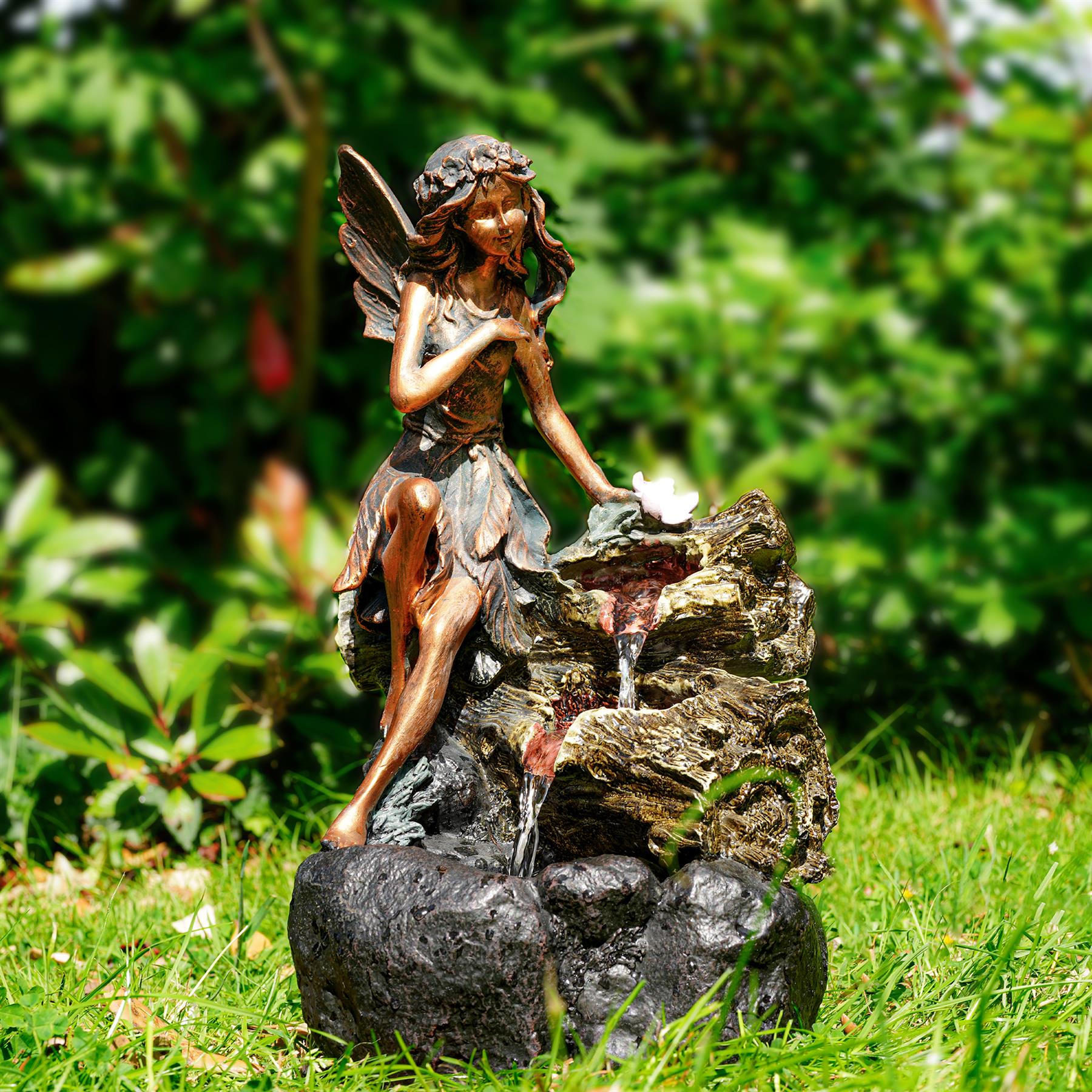 Fairy Water Feature Outdoor With LED by GEEZY - The Magic Toy Shop