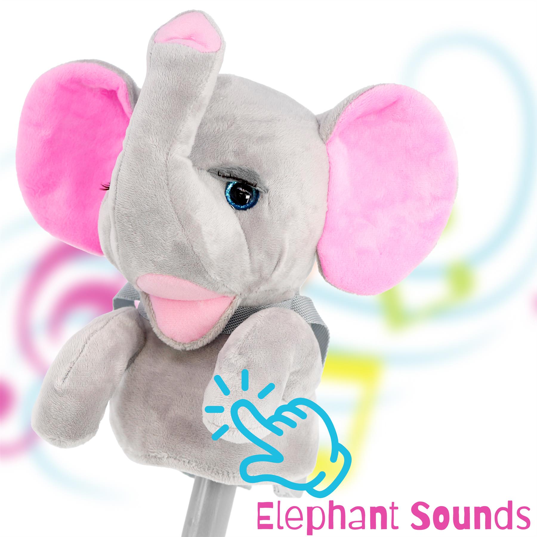 Kids Hobby Horse Toy Elephant with Sounds by The Magic Toy Shop - The Magic Toy Shop