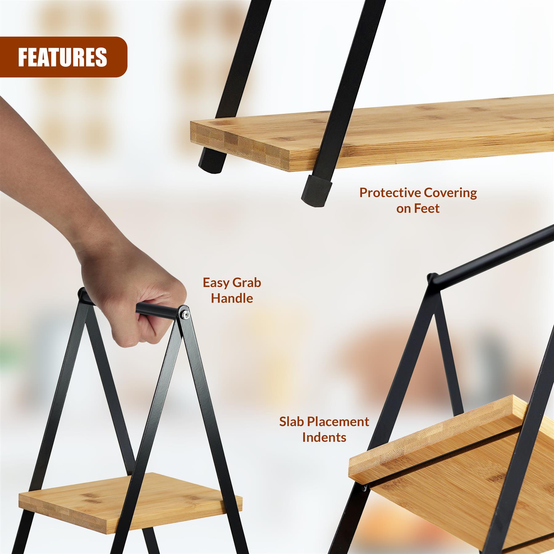 3 Tier Bamboo Serving Stand by GEEZY - The Magic Toy Shop