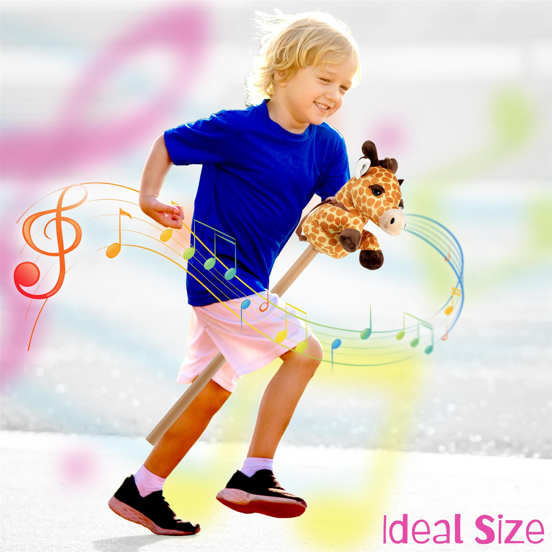 Kids Hobby Horse Toy Giraffe with Sounds by The Magic Toy Shop - The Magic Toy Shop