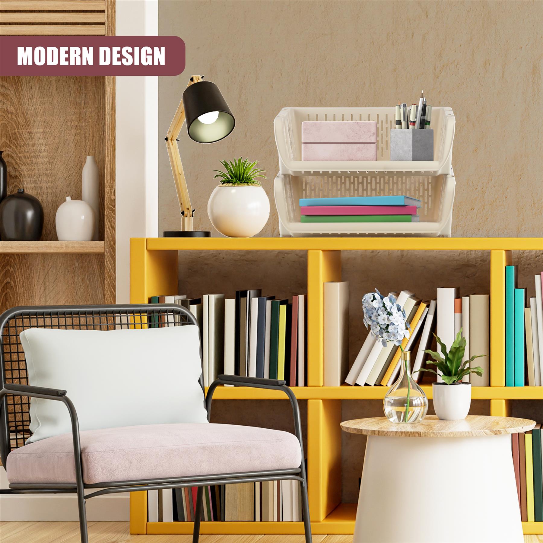 Stackable Storage Baskets Set of 4 by GEEZY - The Magic Toy Shop