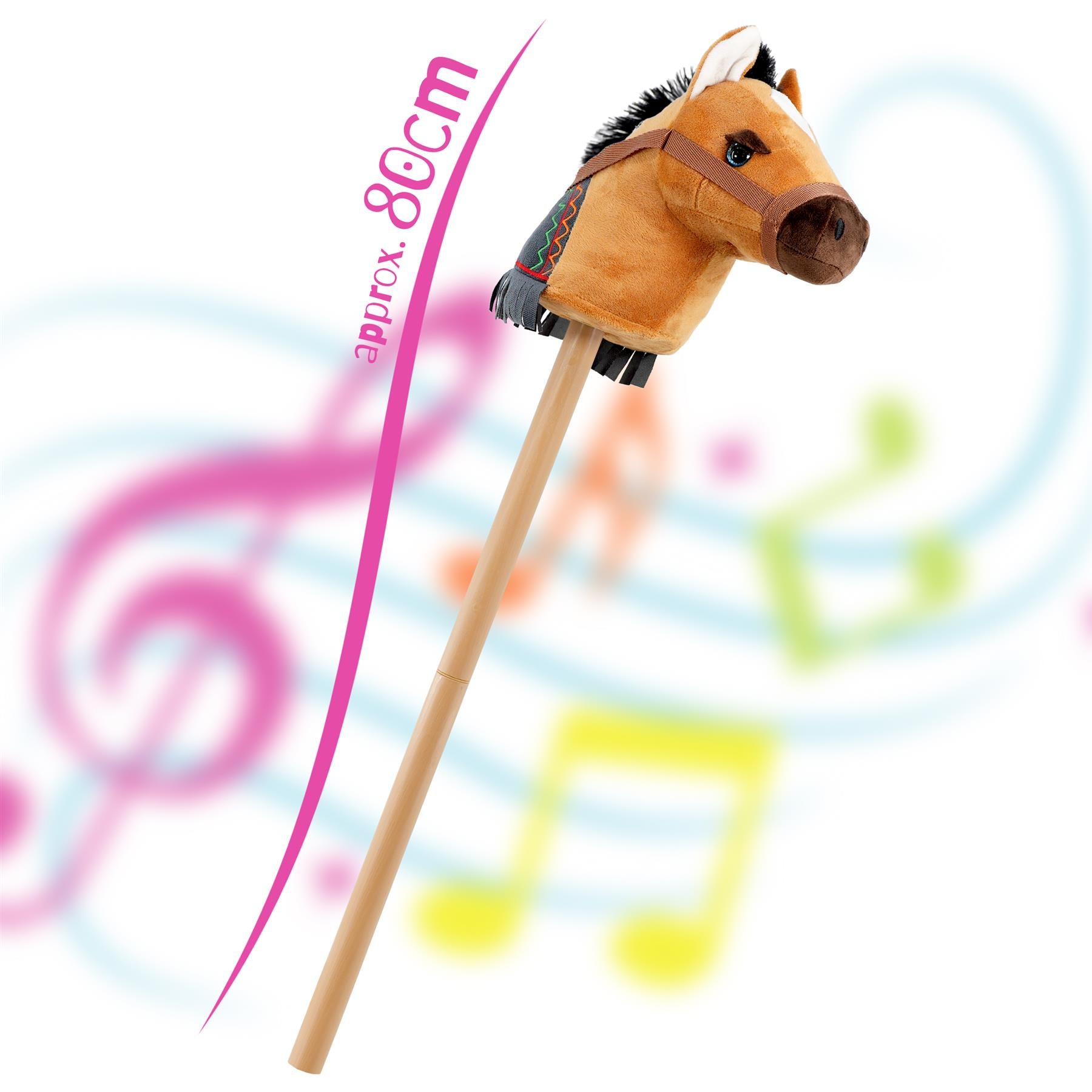 Kids Brown Hobby Horse Toy with Sounds by The Magic Toy Shop - The Magic Toy Shop