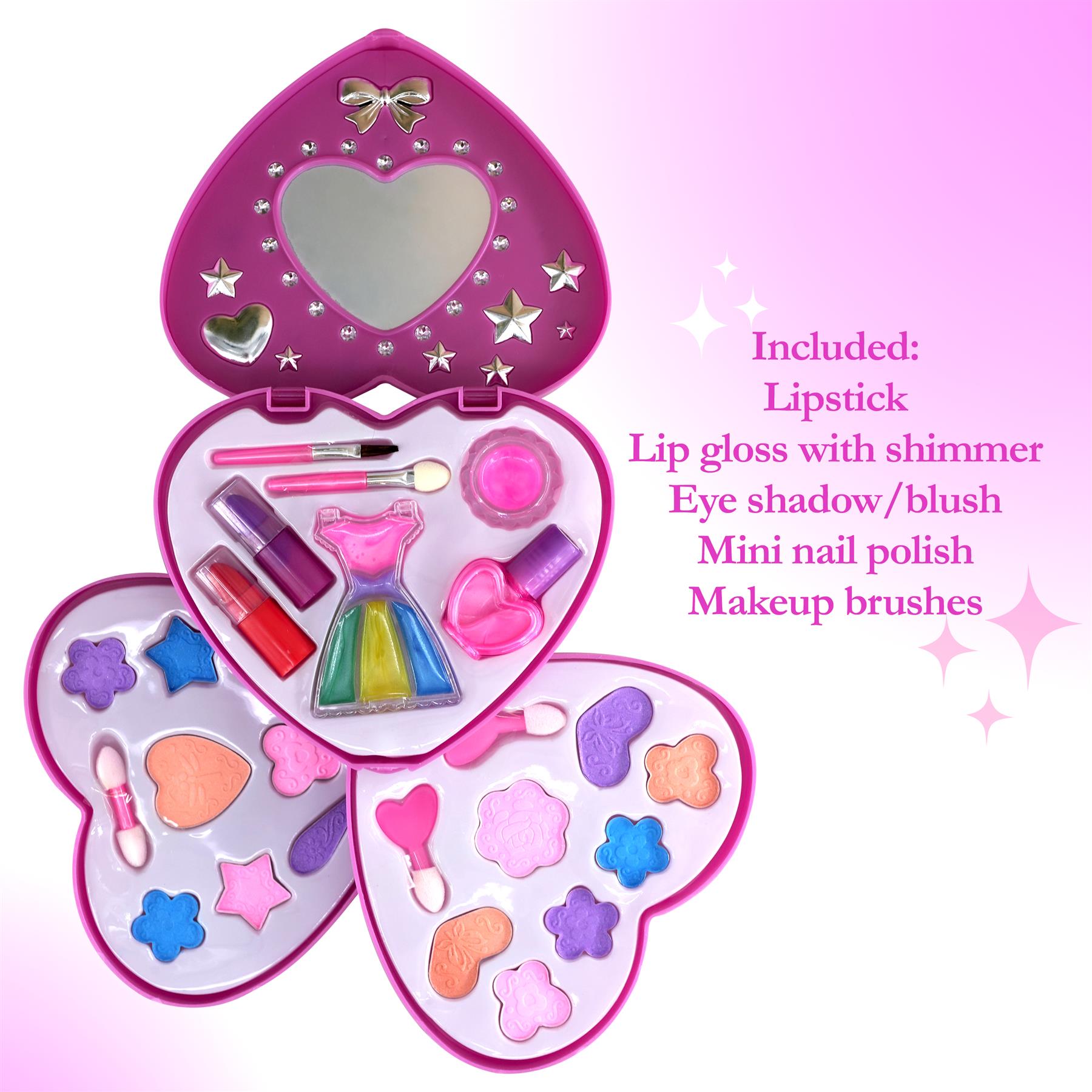 3 Tier Girls Make Up Play Set With Mirror by The Magic Toy Shop - The Magic Toy Shop