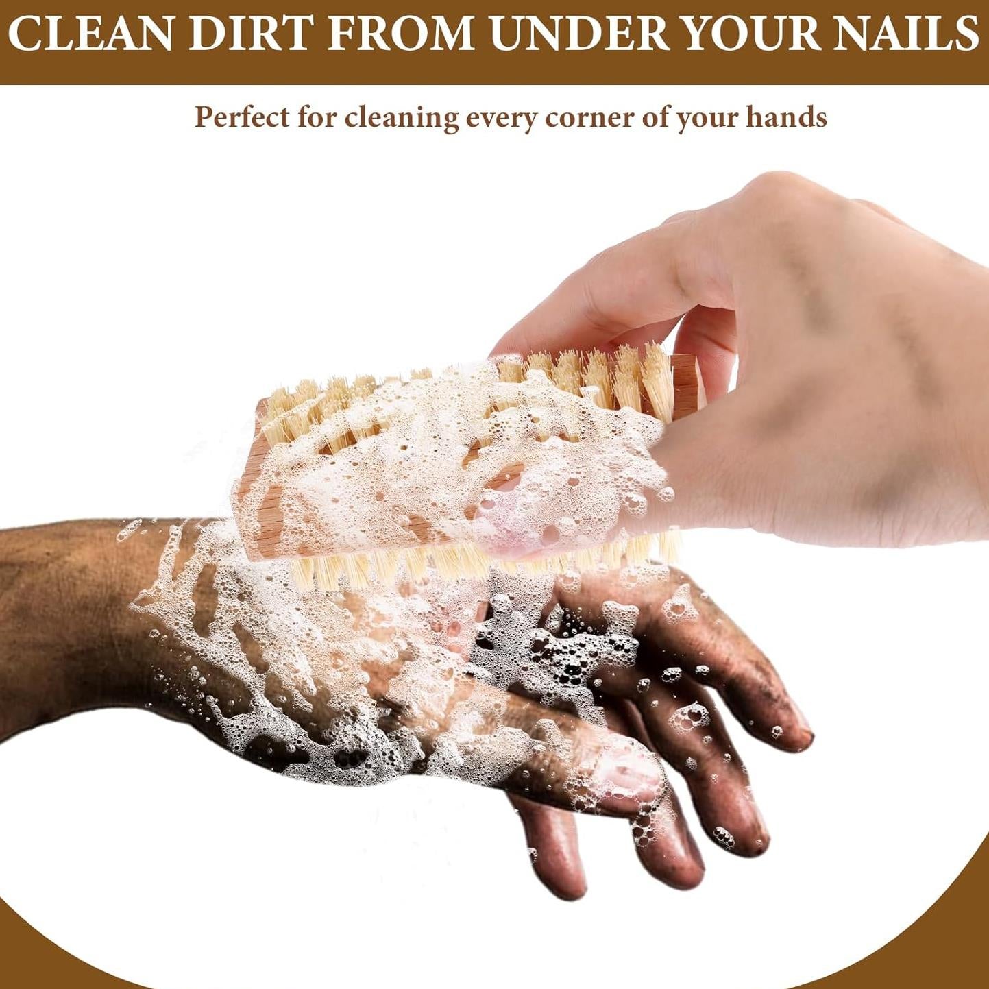 Double Sided Wooden Nail Scrubbing Brushes by GEEZY - The Magic Toy Shop