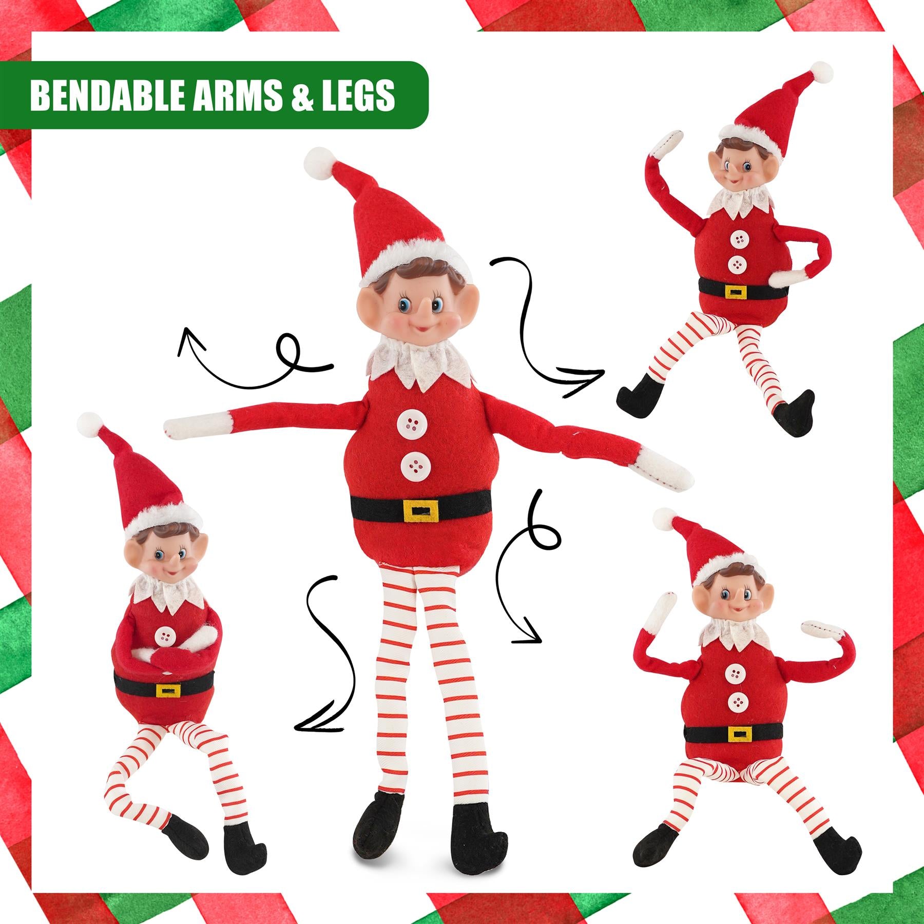 Christmas Elf Plush Toy 35cm by The Magic Toy Shop - The Magic Toy Shop