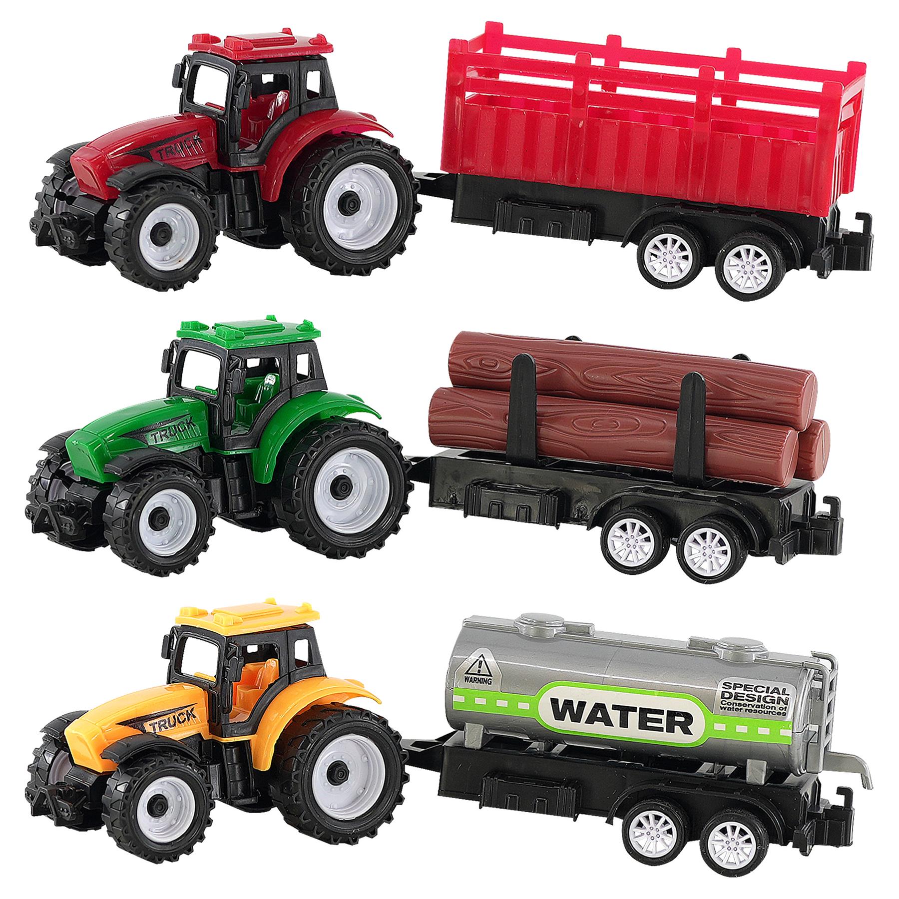 Farm Tractor and Trailer Playset by The Magic Toy Shop The Magic