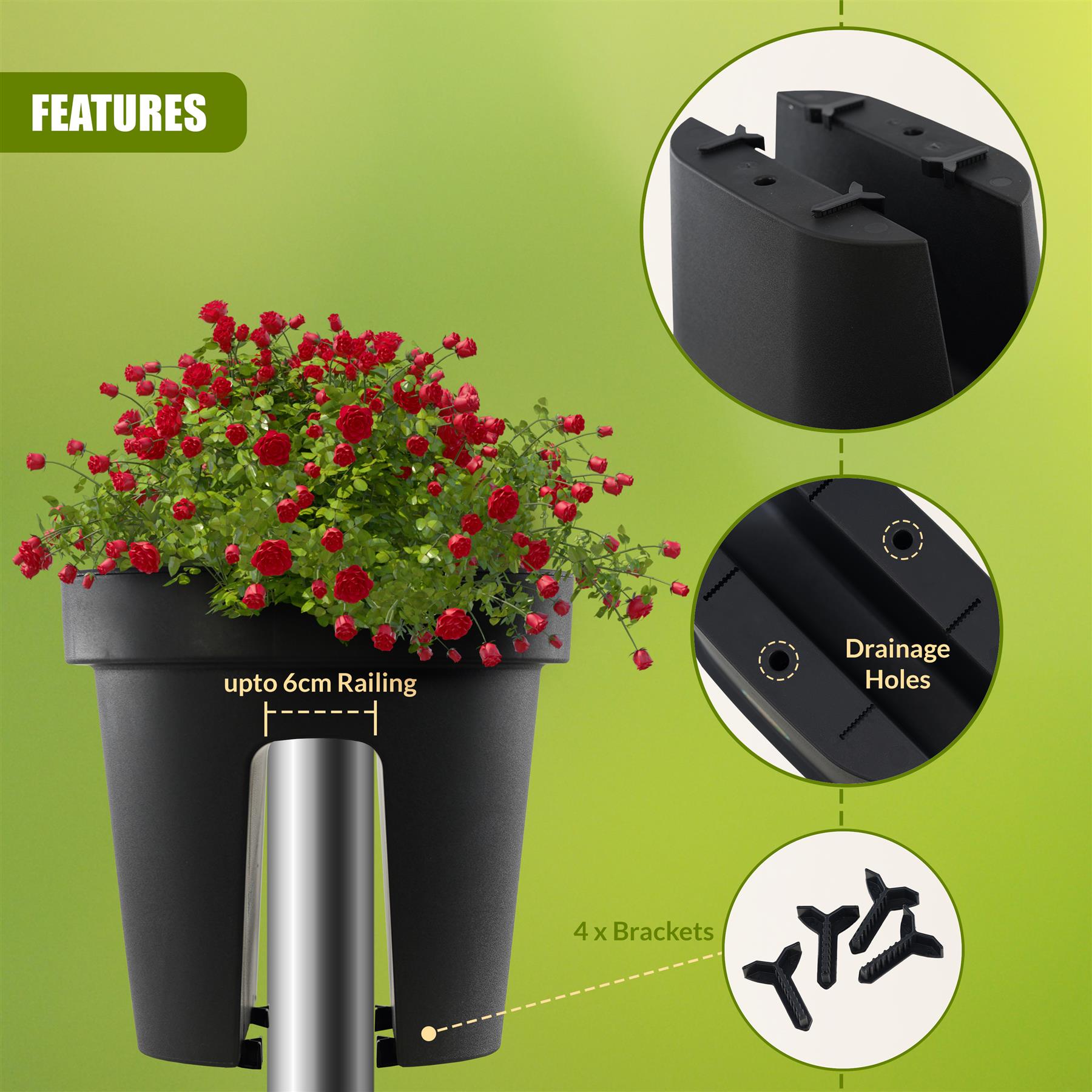 Flower Bridge Hanging Planter Oval Pot by Geezy - The Magic Toy Shop