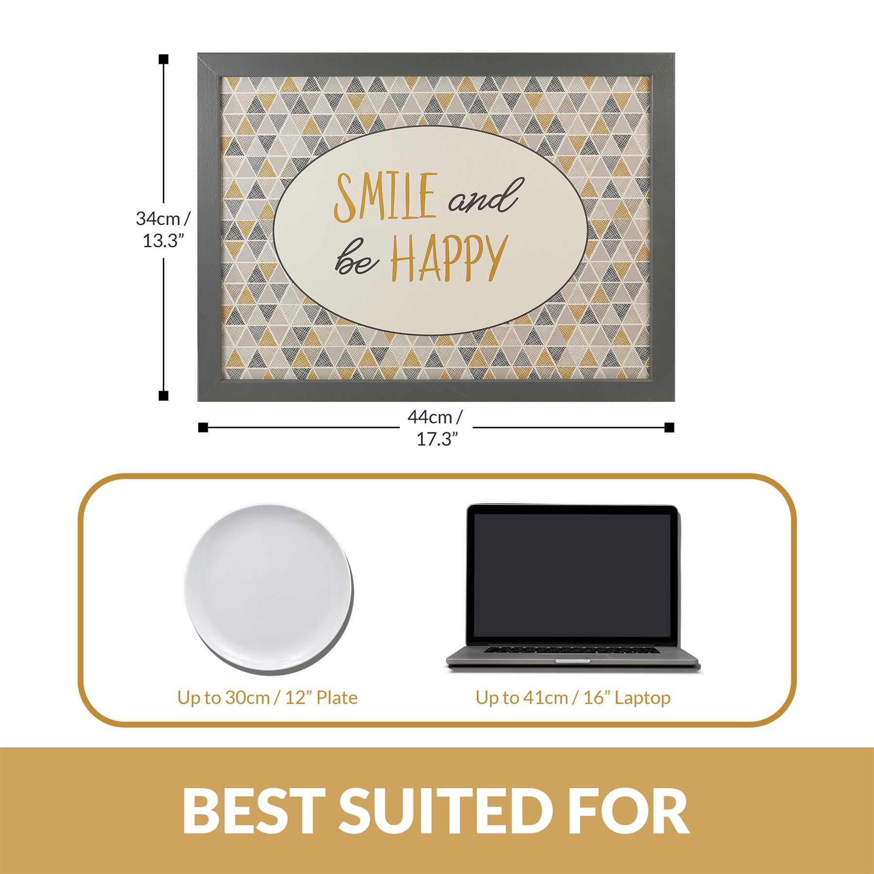 Smile and Be Happy Lap Tray With Bean Bag Cushion by Geezy - The Magic Toy Shop
