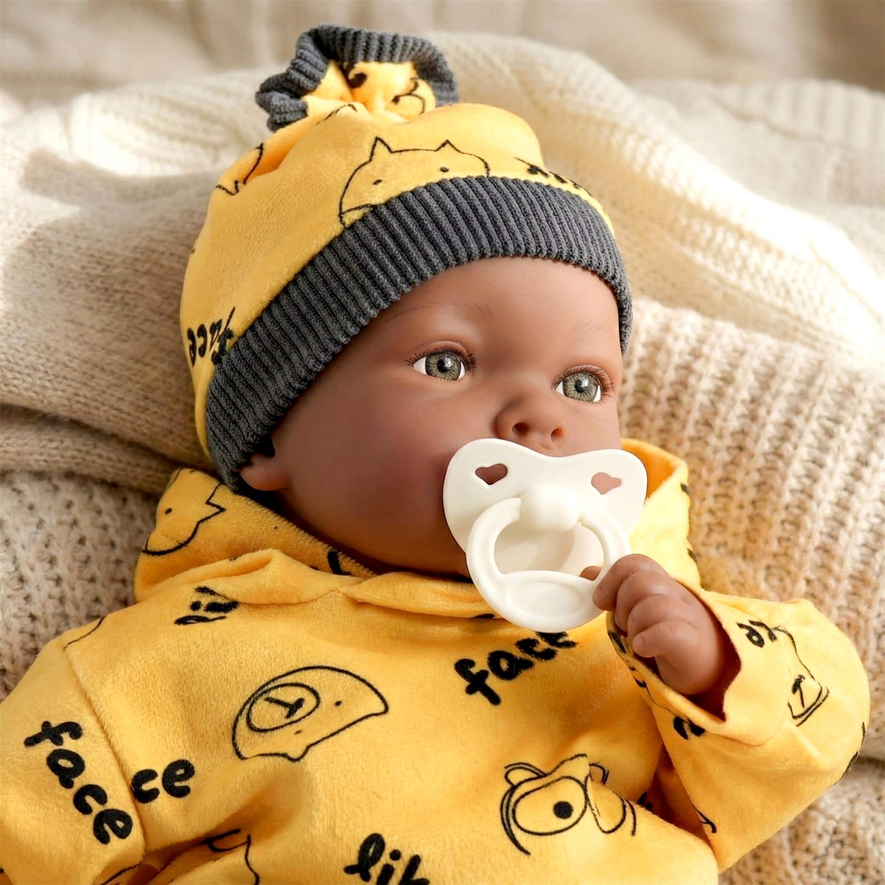 BiBi Black Baby Doll "Jax" (45 cm / 18")