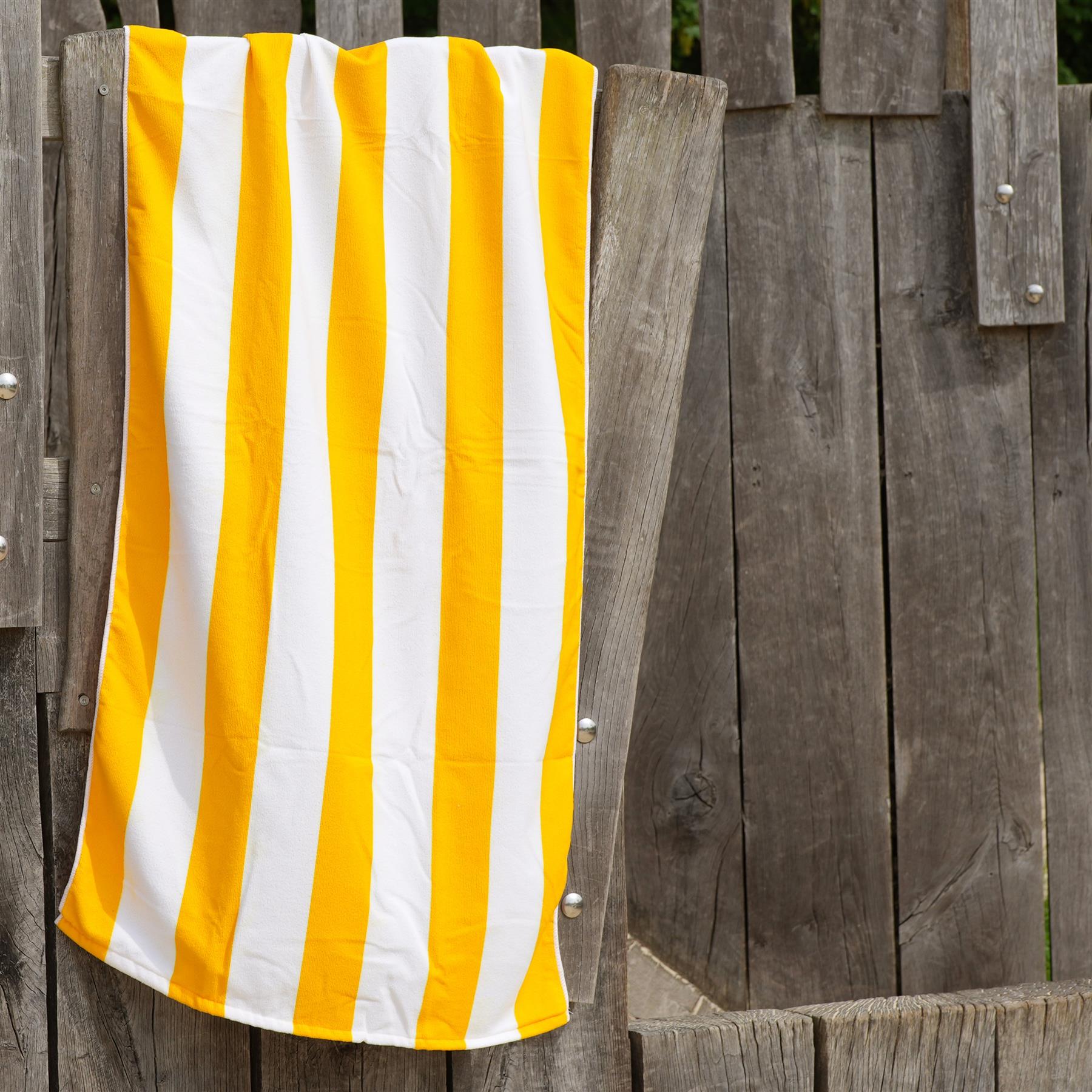 Beach Bath Towel Large Microfibre Orange Striped by GEEZY - The Magic Toy Shop
