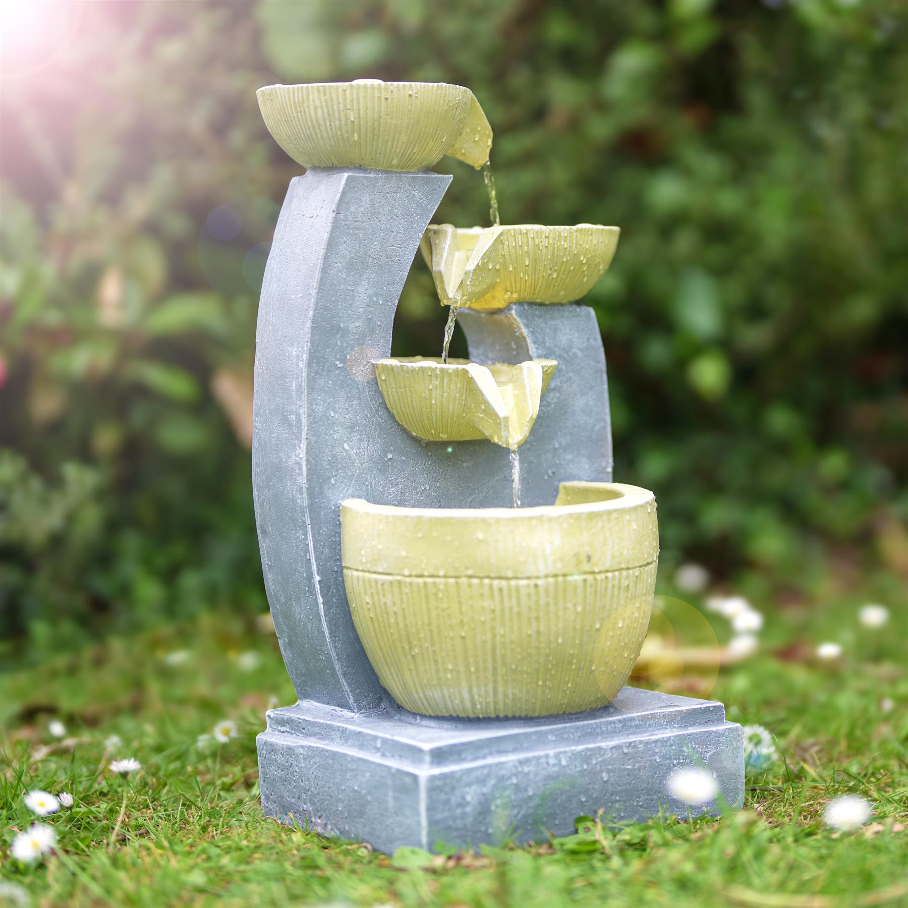 4 Tier Bowls Water Feature Outdoor With LED by GEEZY - The Magic Toy Shop