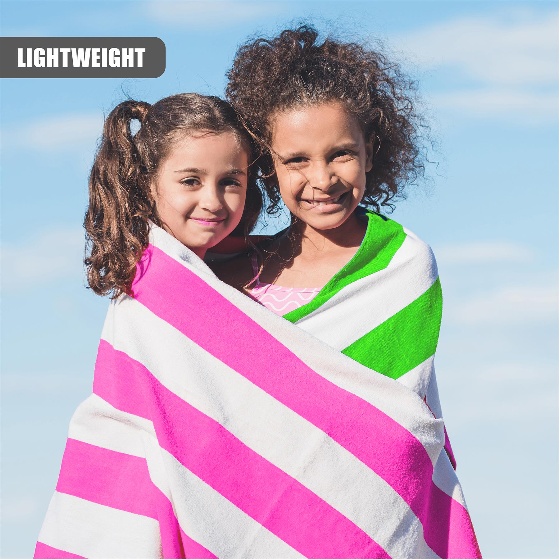 Striped Microfibre Beach Towels - Set of 4 by GEEZY - The Magic Toy Shop