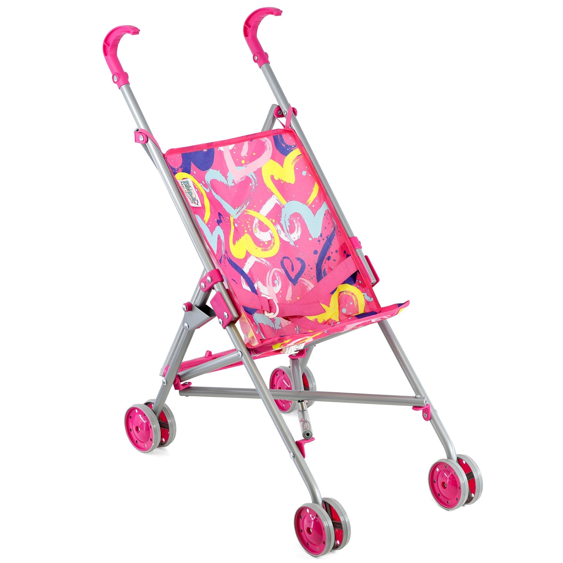 Baby Doll Pink Foldable Stroller by BiBi Doll - The Magic Toy Shop