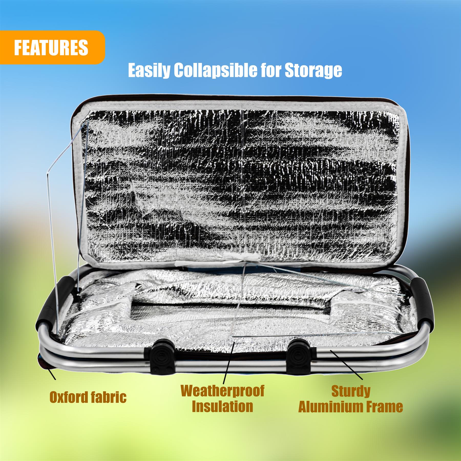 Grey Cooler Basket Bag by Geezy - The Magic Toy Shop