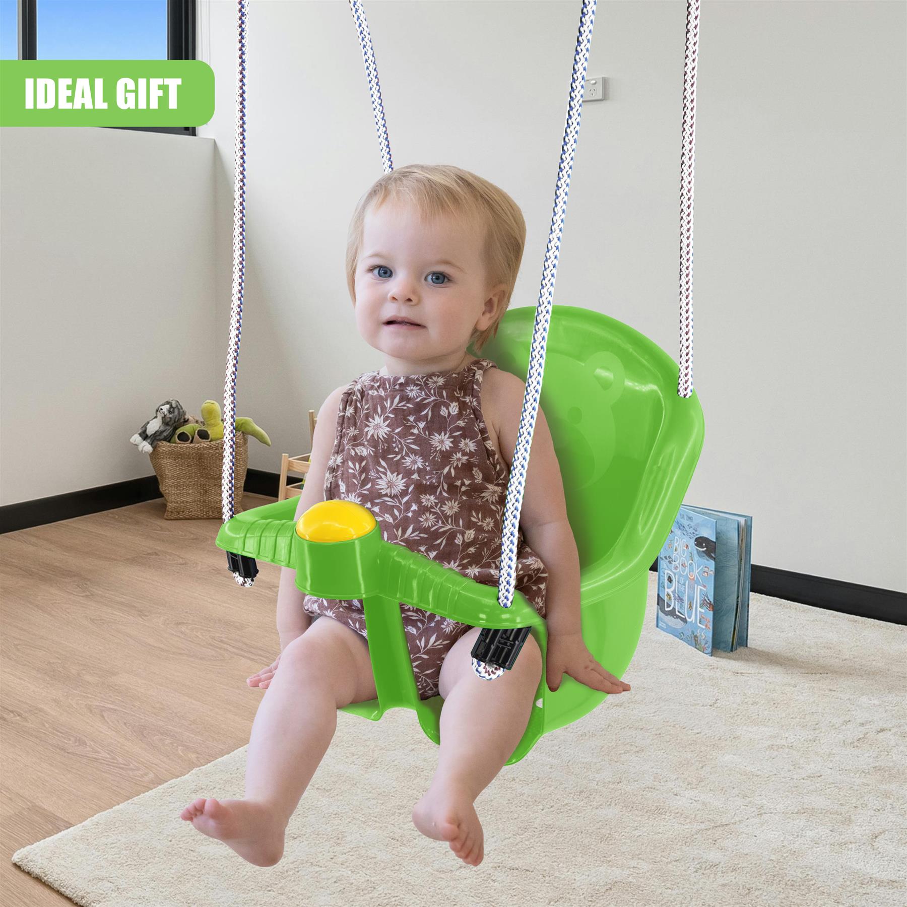 Green Children's Safety Swing Seat by MTS - The Magic Toy Shop